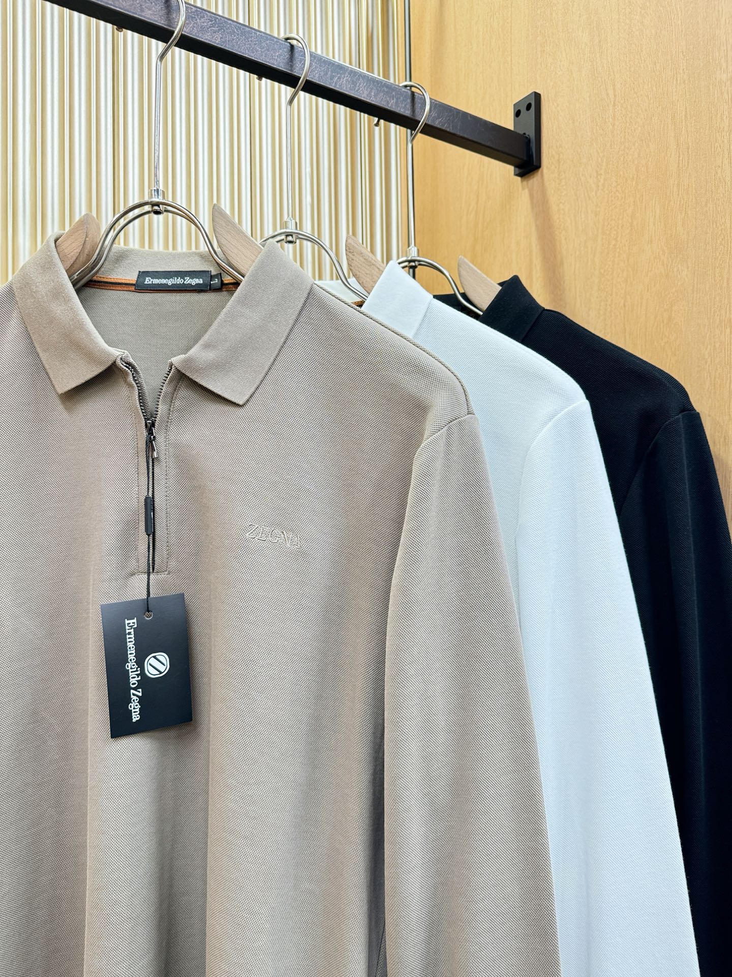 Ermenegildo Zeg*a杰*亚 2025秋冬新品，官网同步 经典大气百搭Polo领长袖T恤，顶