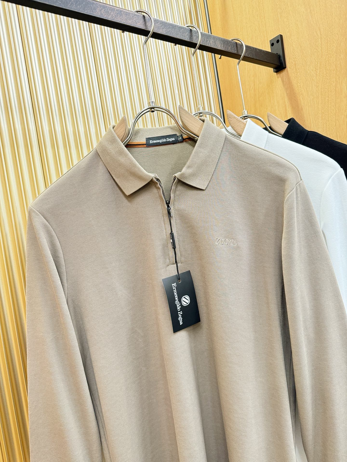 Ermenegildo Zeg*a杰*亚 2025秋冬新品，官网同步 经典大气百搭Polo领长袖T恤，顶