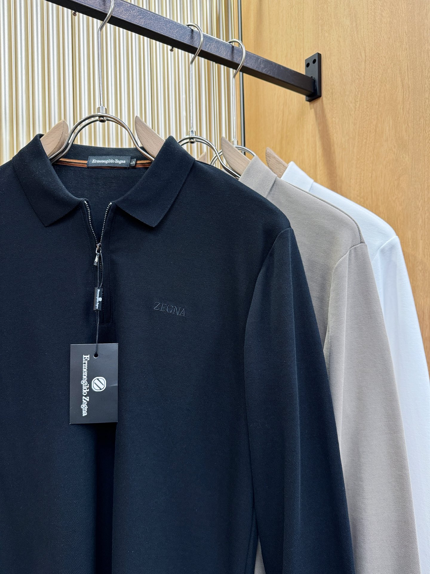 Ermenegildo Zeg*a杰*亚 2025秋冬新品，官网同步 经典大气百搭Polo领长袖T恤，顶