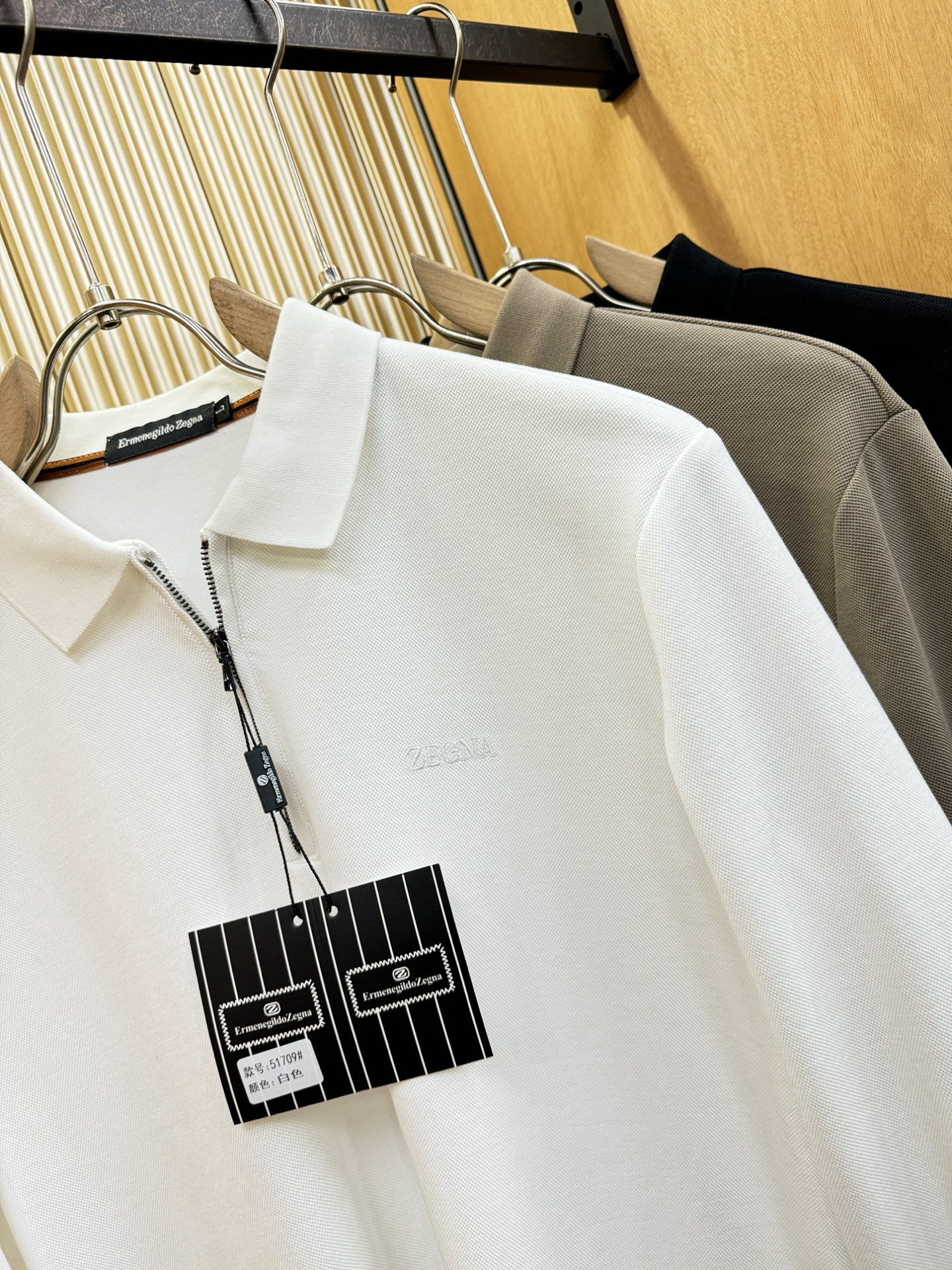 Ermenegildo Zeg*a杰*亚 2025秋冬新品，官网同步 经典大气百搭Polo领长袖T恤，顶