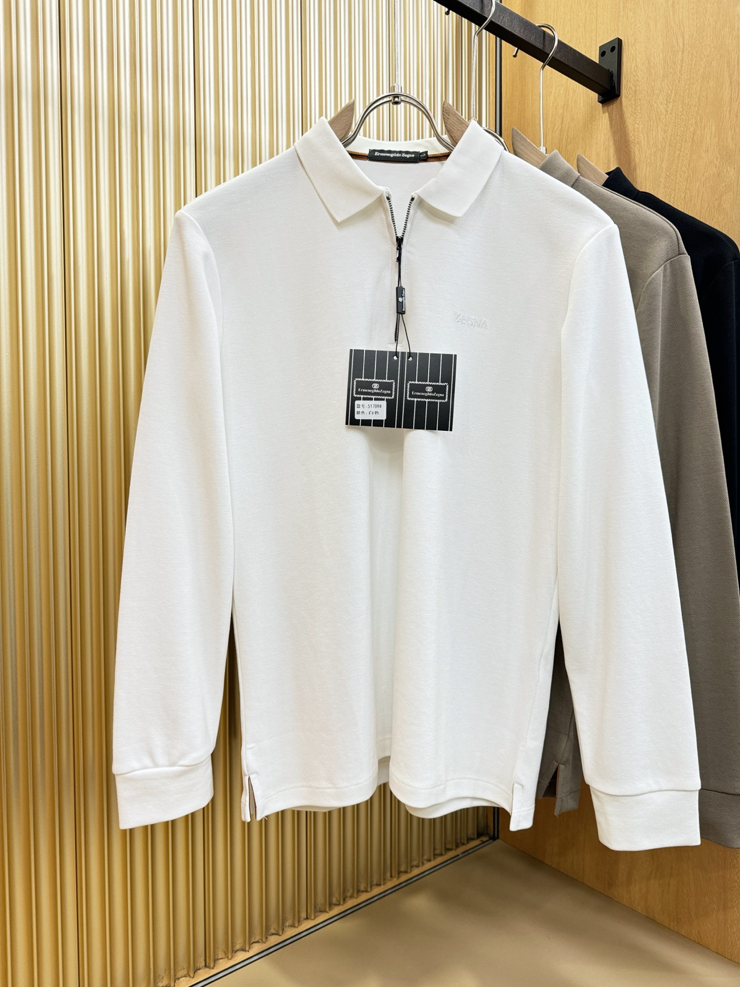 Ermenegildo Zeg*a杰*亚 2025秋冬新品，官网同步 经典大气百搭Polo领长袖T恤，顶