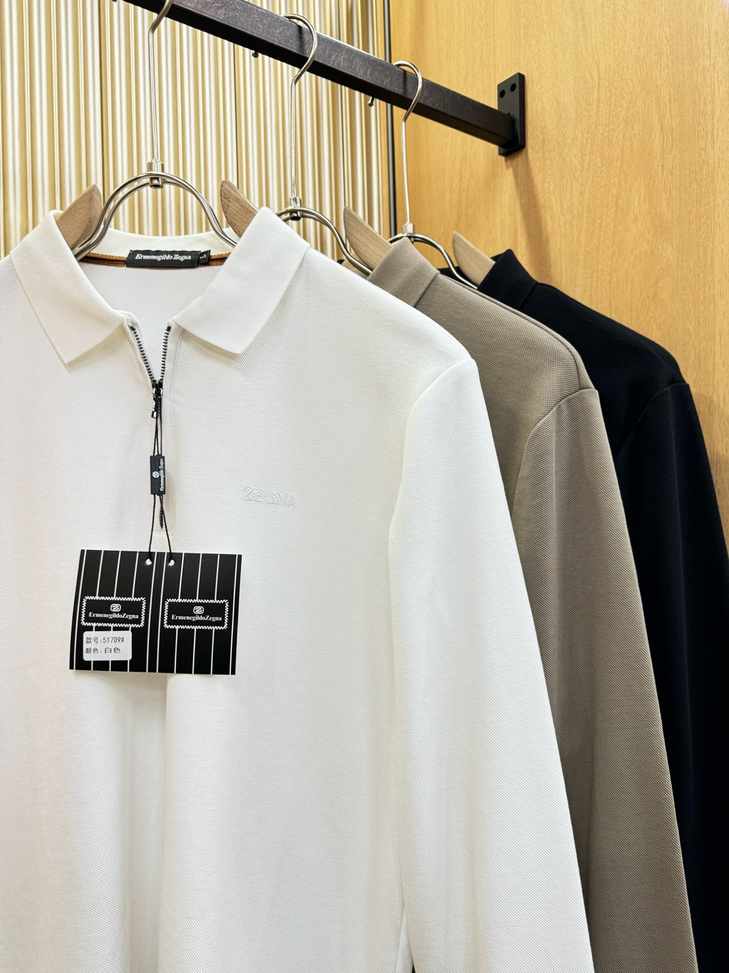 Ermenegildo Zeg*a杰*亚 2025秋冬新品，官网同步 经典大气百搭Polo领长袖T恤，顶