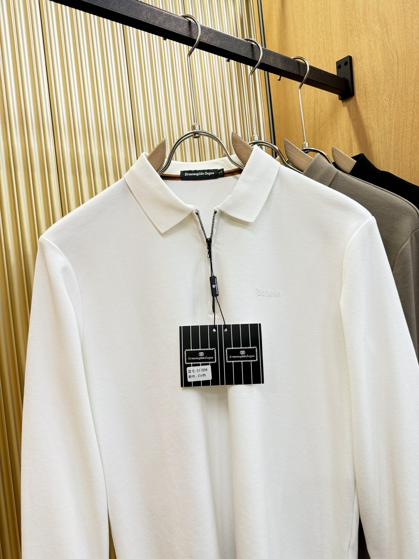 Ermenegildo Zeg*a杰*亚 2025秋冬新品，官网同步 经典大气百搭Polo领长袖T恤，顶