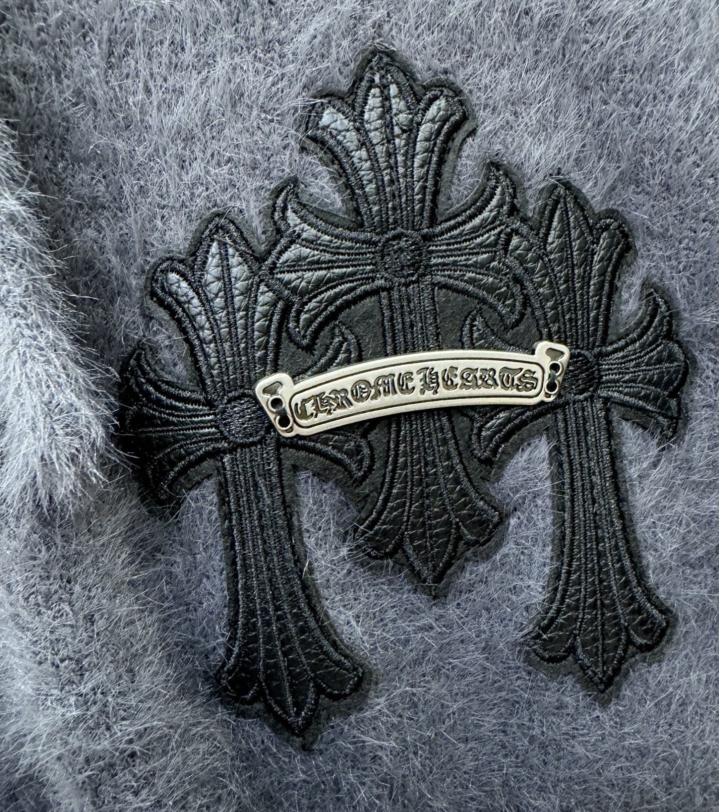 CHROME HEARTS 克罗心 2025秋冬新款水貂毛毛衣。手感柔软。 logo图案设计，贸易公司渠