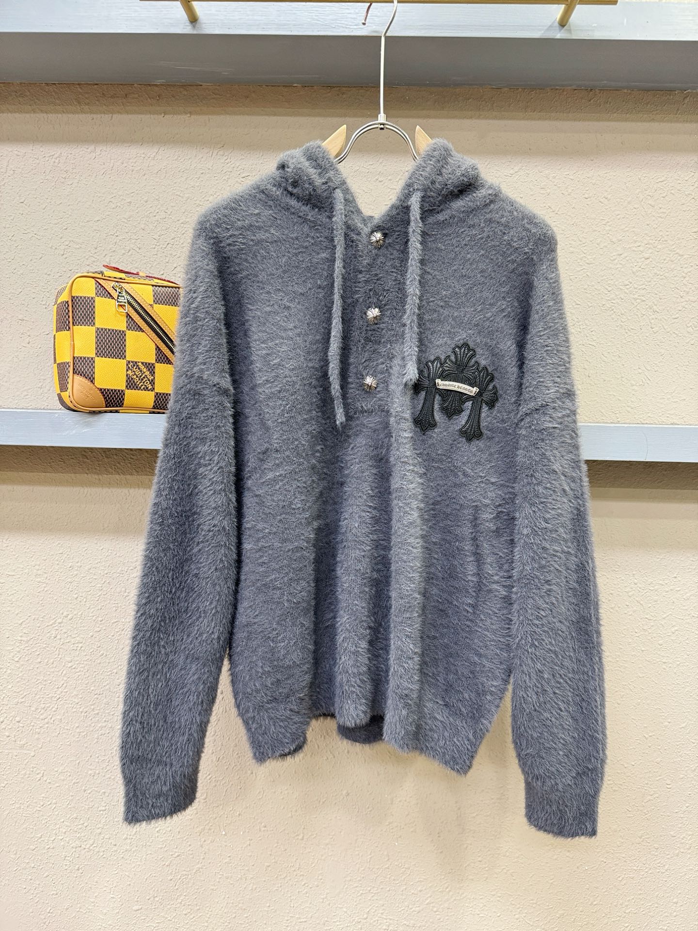 CHROME HEARTS 克罗心 2025秋冬新款水貂毛毛衣。手感柔软。 logo图案设计，贸易公司渠