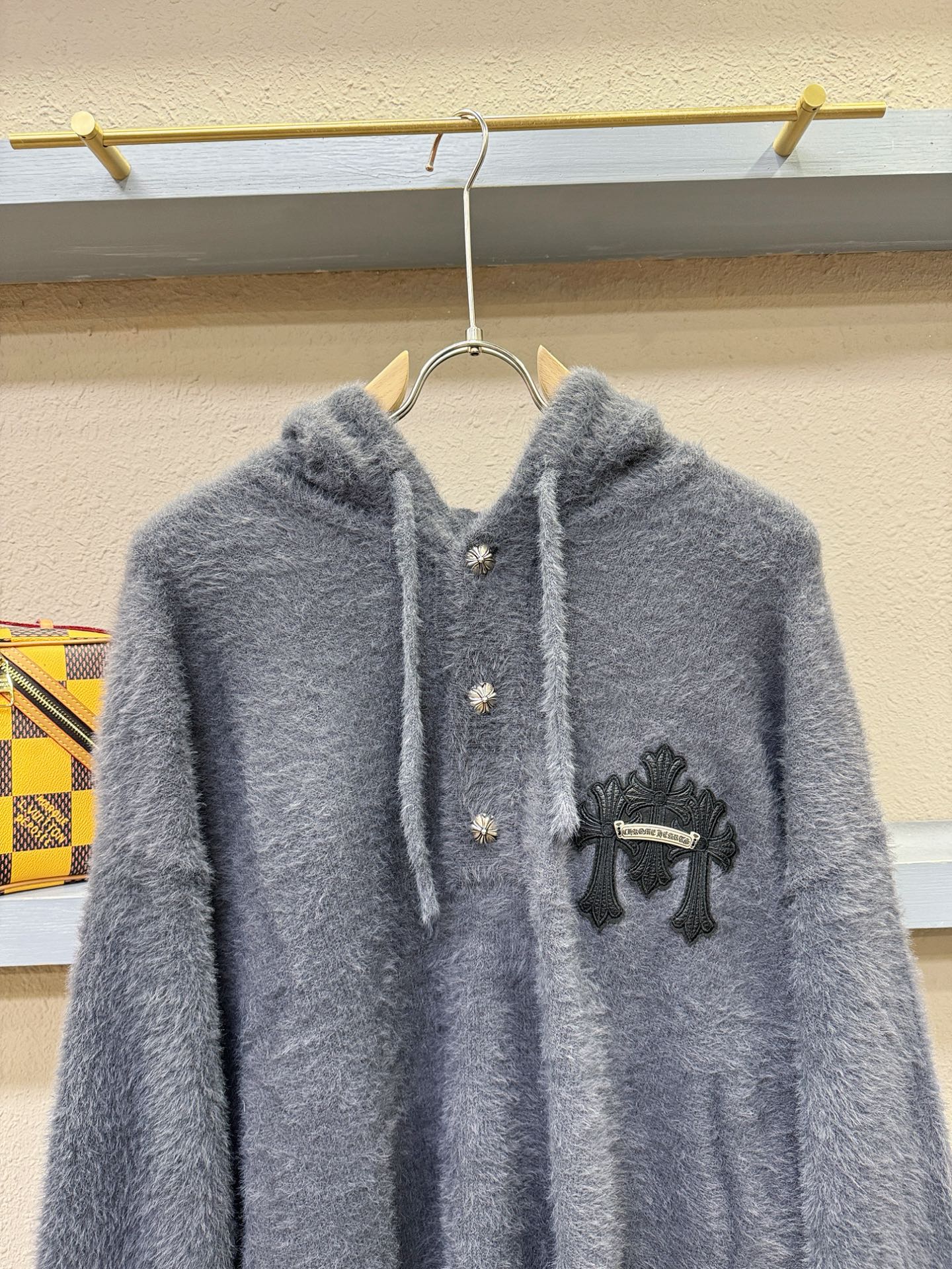 CHROME HEARTS 克罗心 2025秋冬新款水貂毛毛衣。手感柔软。 logo图案设计，贸易公司渠