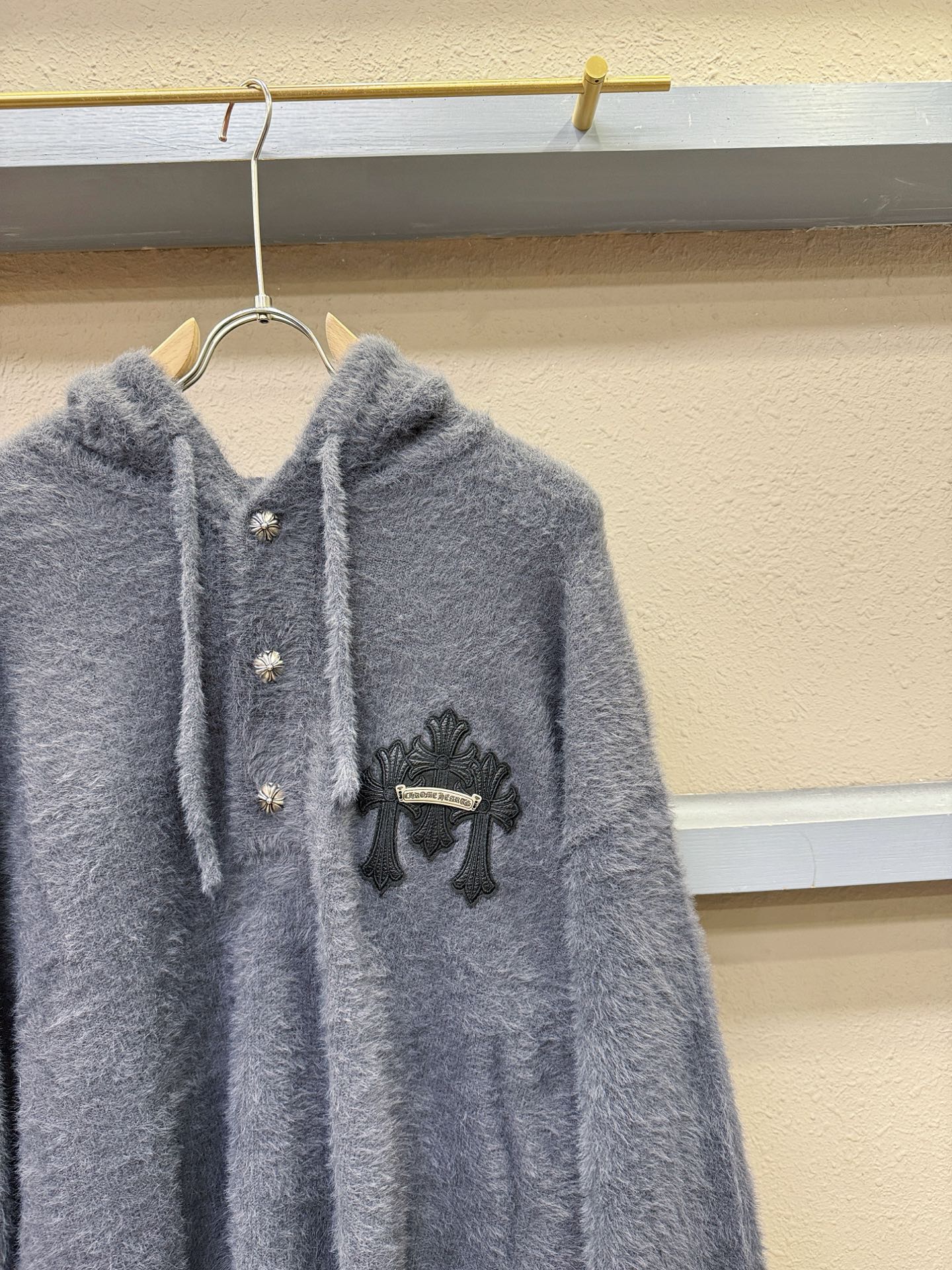 CHROME HEARTS 克罗心 2025秋冬新款水貂毛毛衣。手感柔软。 logo图案设计，贸易公司渠