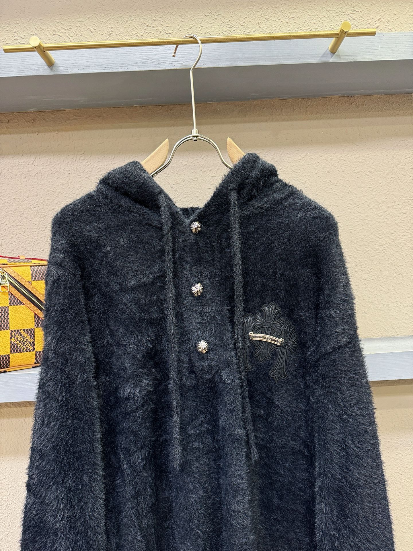 CHROME HEARTS 克罗心 2025秋冬新款水貂毛毛衣，手感柔软。 logo图案设计，贸易公司渠