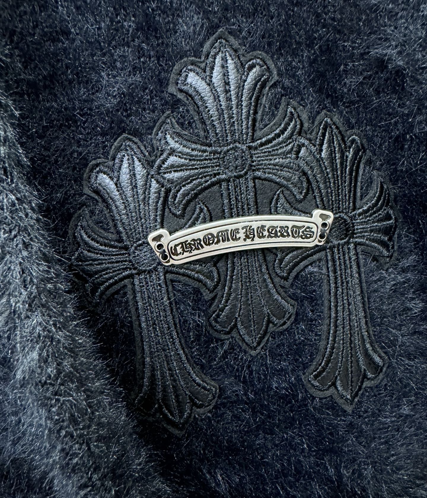 CHROME HEARTS 克罗心 2025秋冬新款水貂毛毛衣，手感柔软。 logo图案设计，贸易公司渠