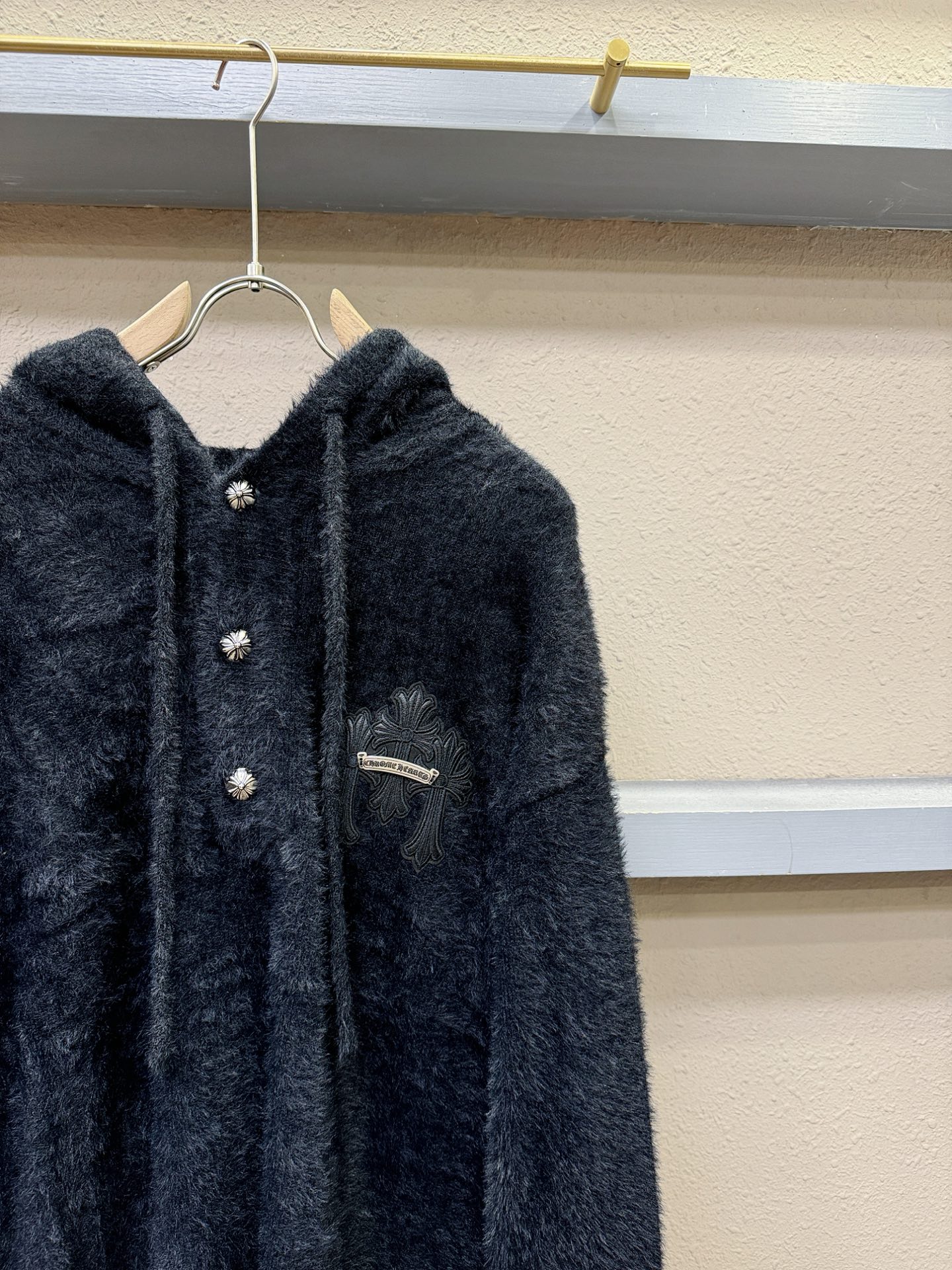 CHROME HEARTS 克罗心 2025秋冬新款水貂毛毛衣，手感柔软。 logo图案设计，贸易公司渠