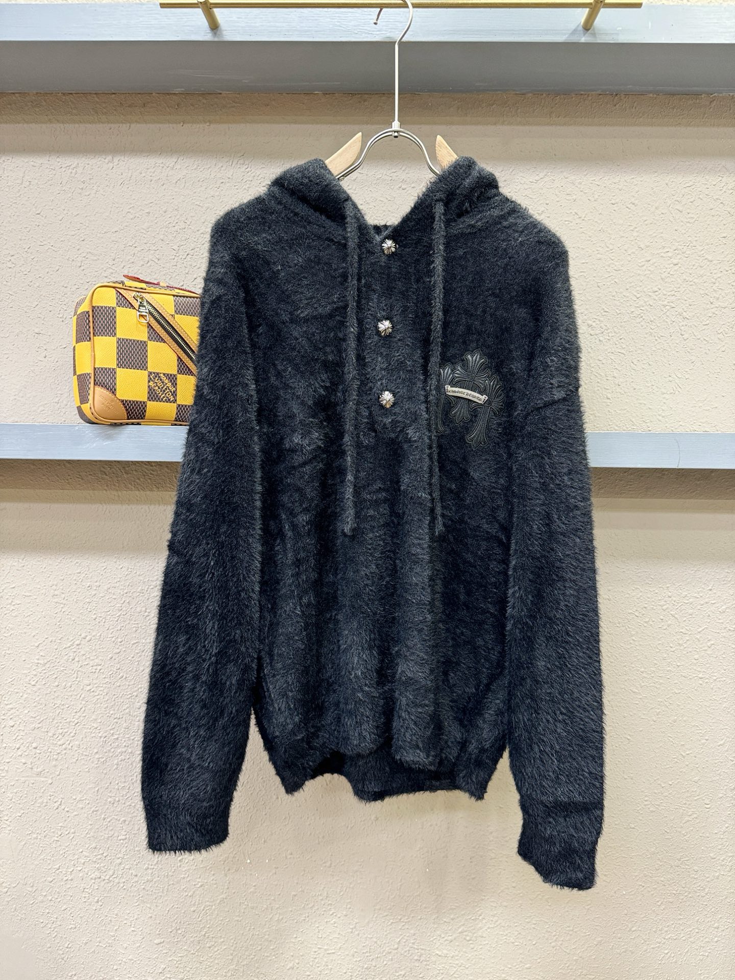 CHROME HEARTS 克罗心 2025秋冬新款水貂毛毛衣，手感柔软。 logo图案设计，贸易公司渠