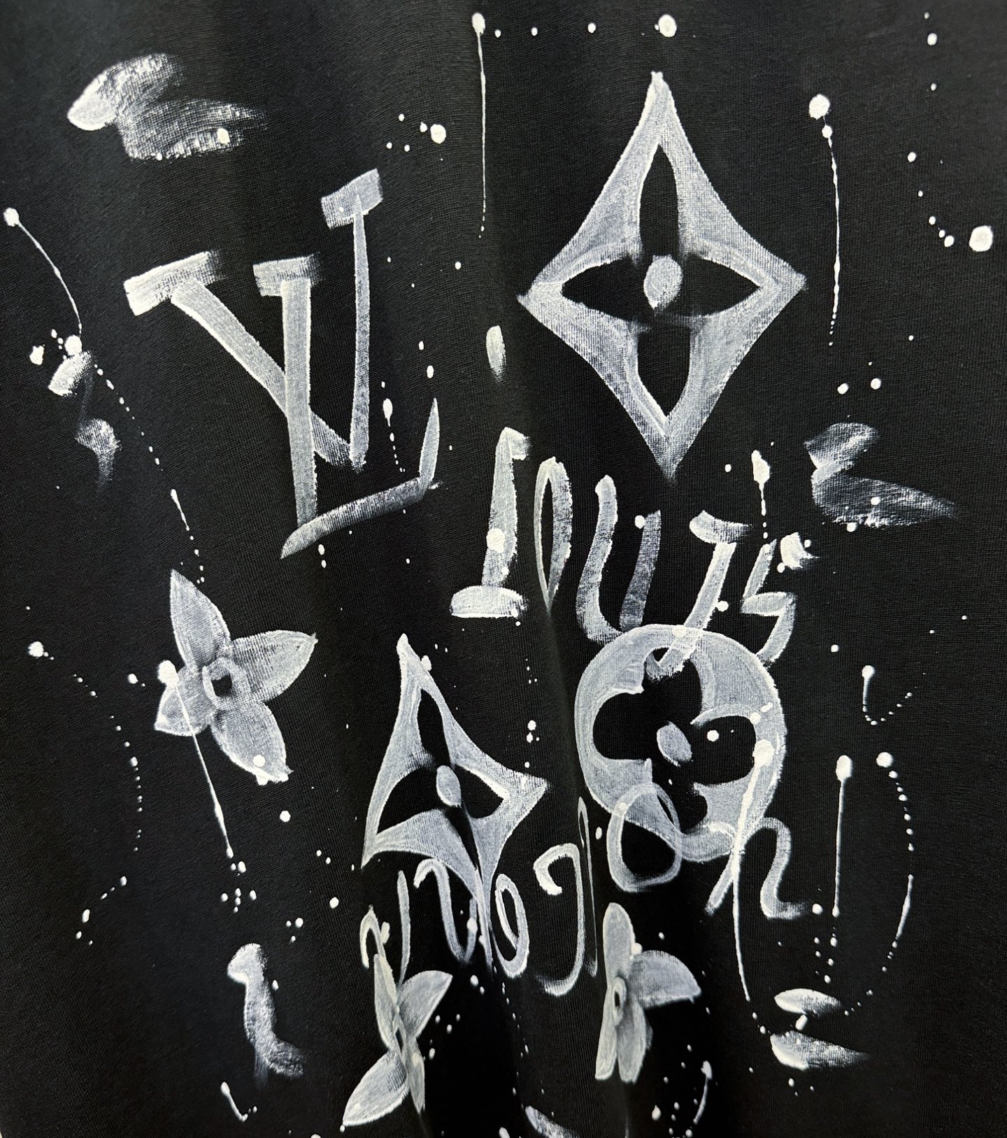 LV路易威登 2026新款短袖T恤！走秀图案时尚休闲短袖T恤衫！设计logo设计！极具设计精选客供面料，