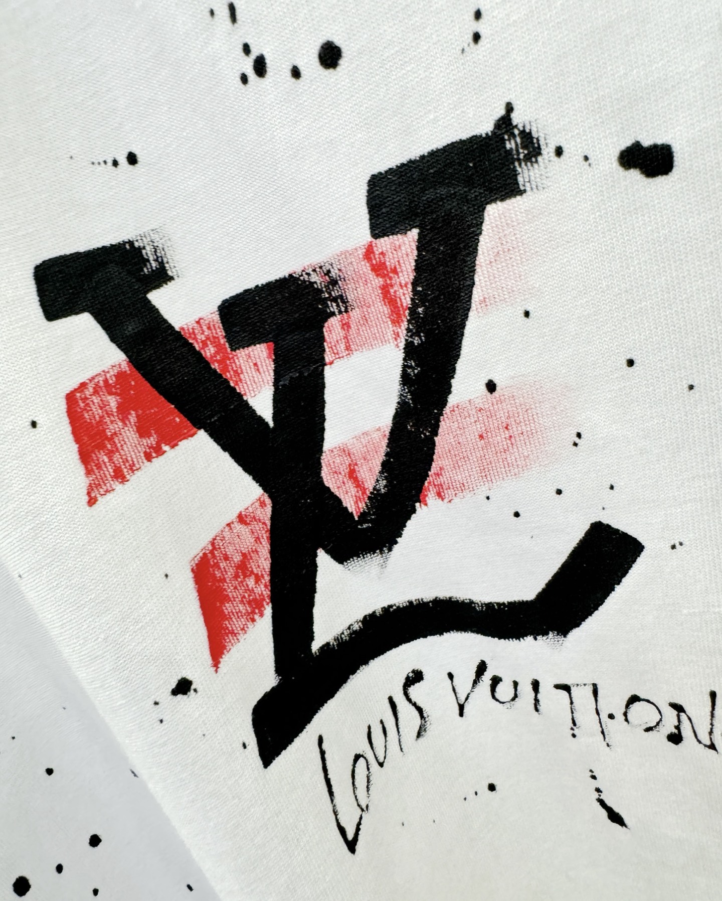 LV路易威登 2026新款短袖T恤！走秀图案时尚休闲短袖T恤衫！设计logo设计！极具设计精选客供面料，