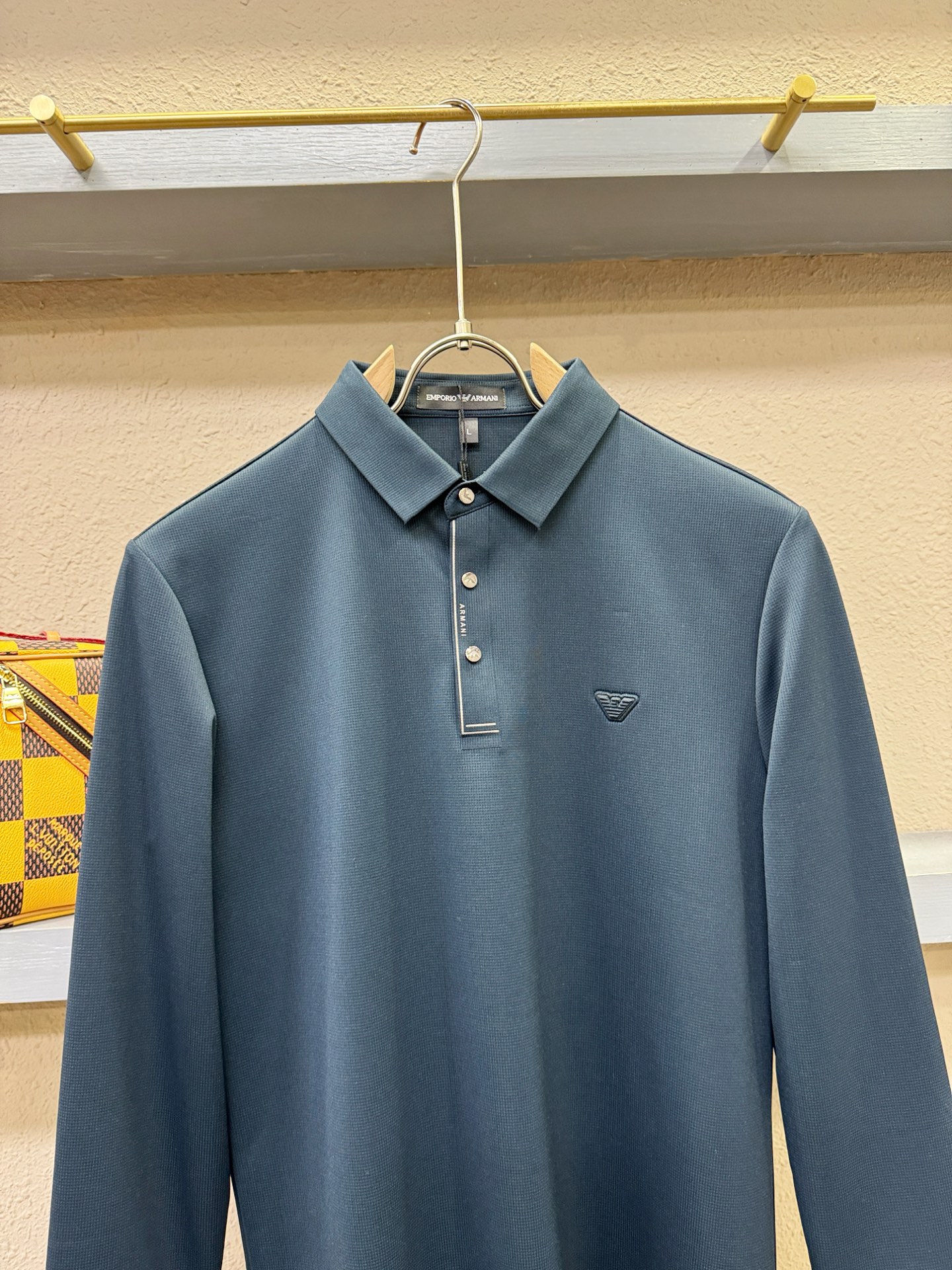 Armani 阿玛尼 2025秋冬新品，官网同步 经典大气百搭Polo领长袖T恤，顶级原版面料，质感细腻