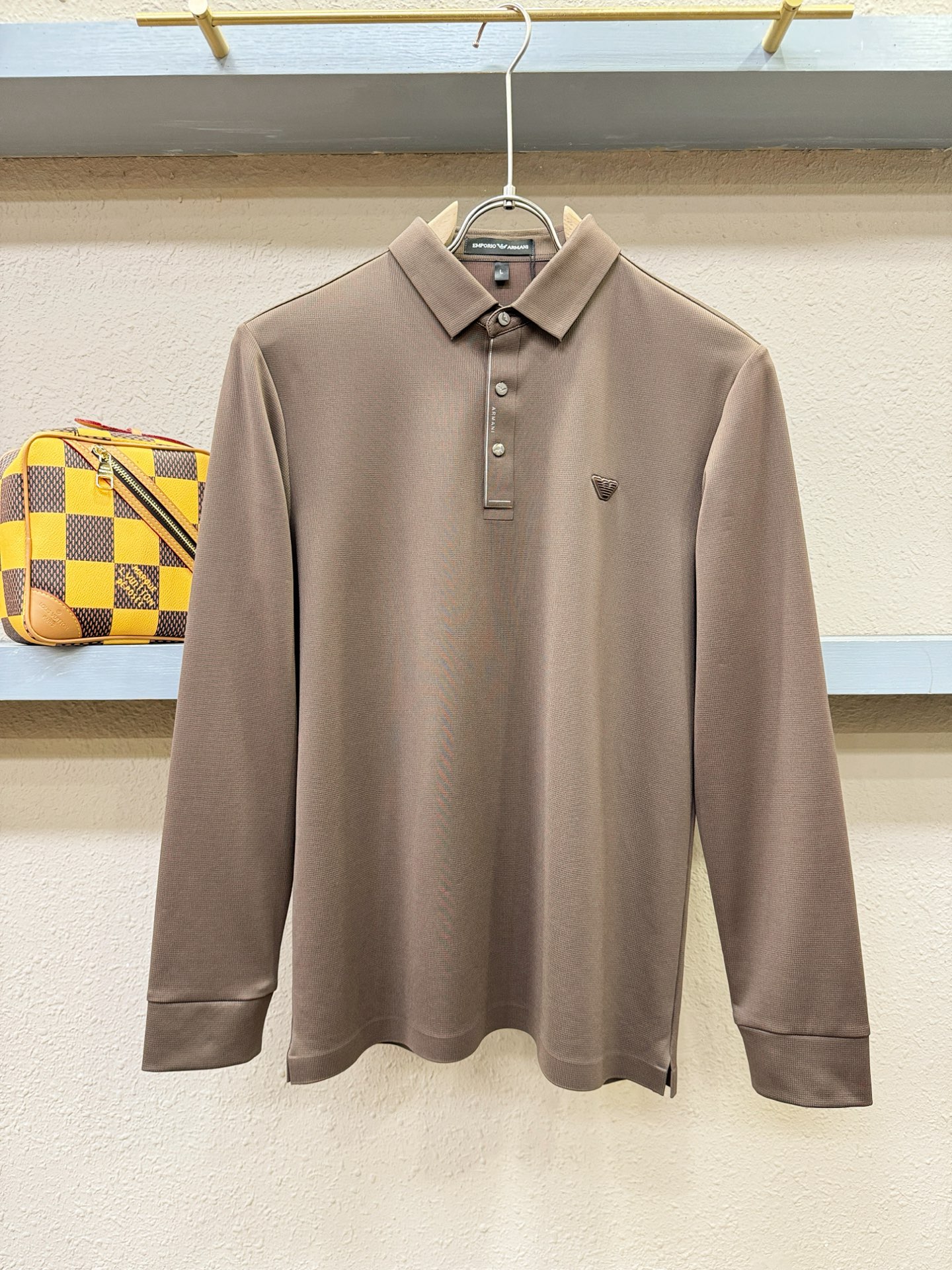 Armani 阿玛尼 2025秋冬新品，官网同步 经典大气百搭Polo领长袖T恤，顶级原版面料，质感细腻