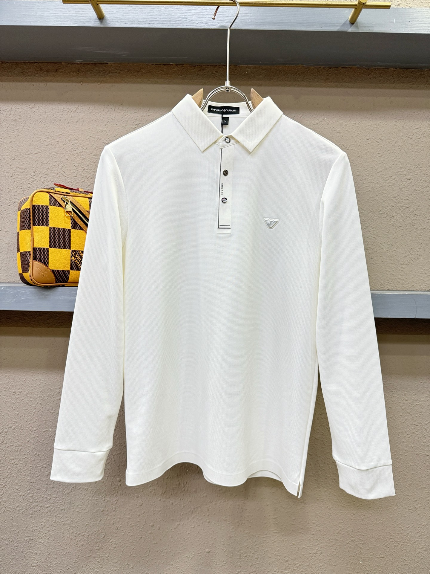 Armani 阿玛尼 2025秋冬新品，官网同步 经典大气百搭Polo领长袖T恤，顶级原版面料，质感细腻