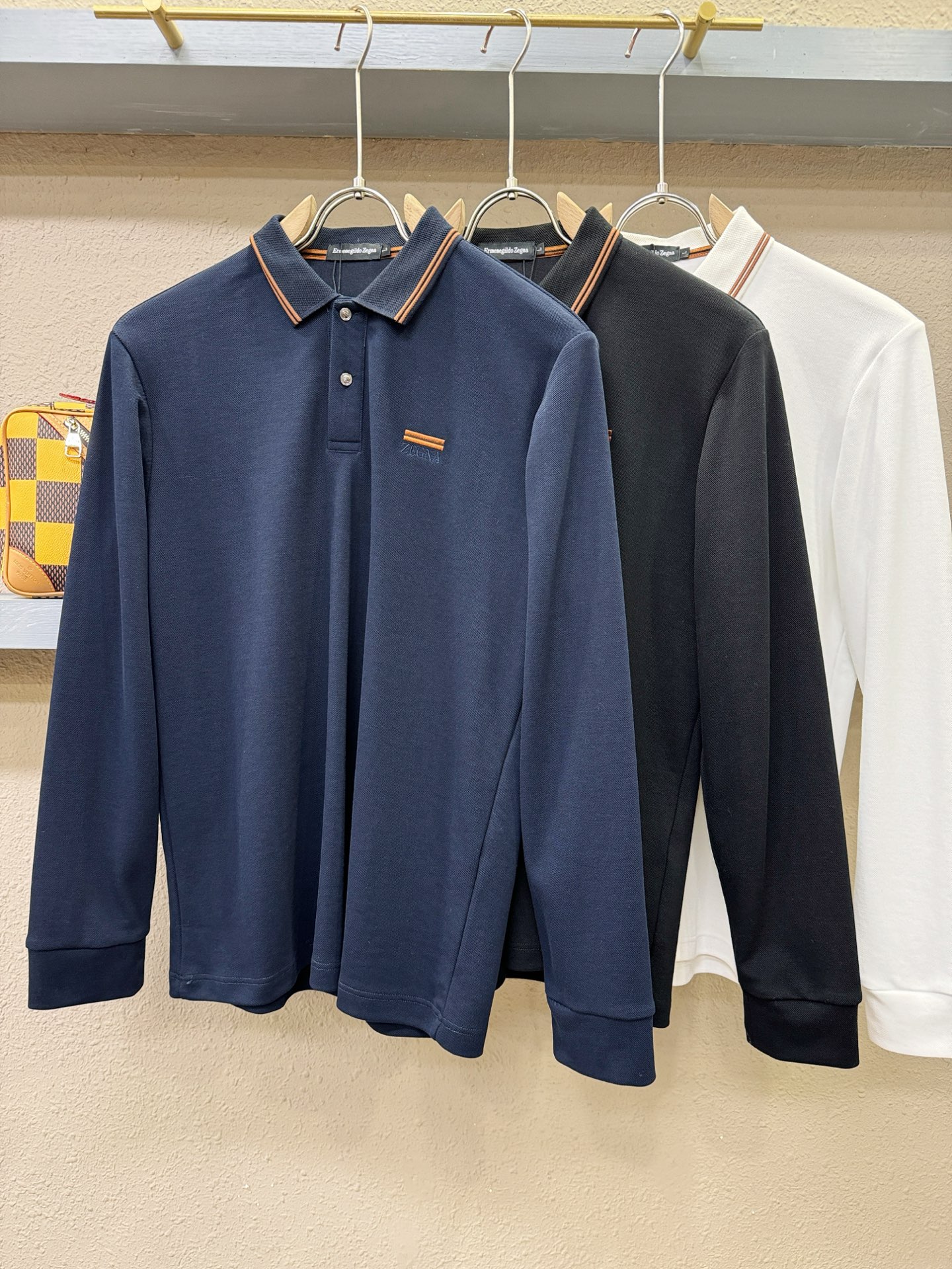 Ermenegildo Zeg*a杰*亚 2025秋冬新品，官网同步 经典大气百搭Polo领长袖T恤，顶