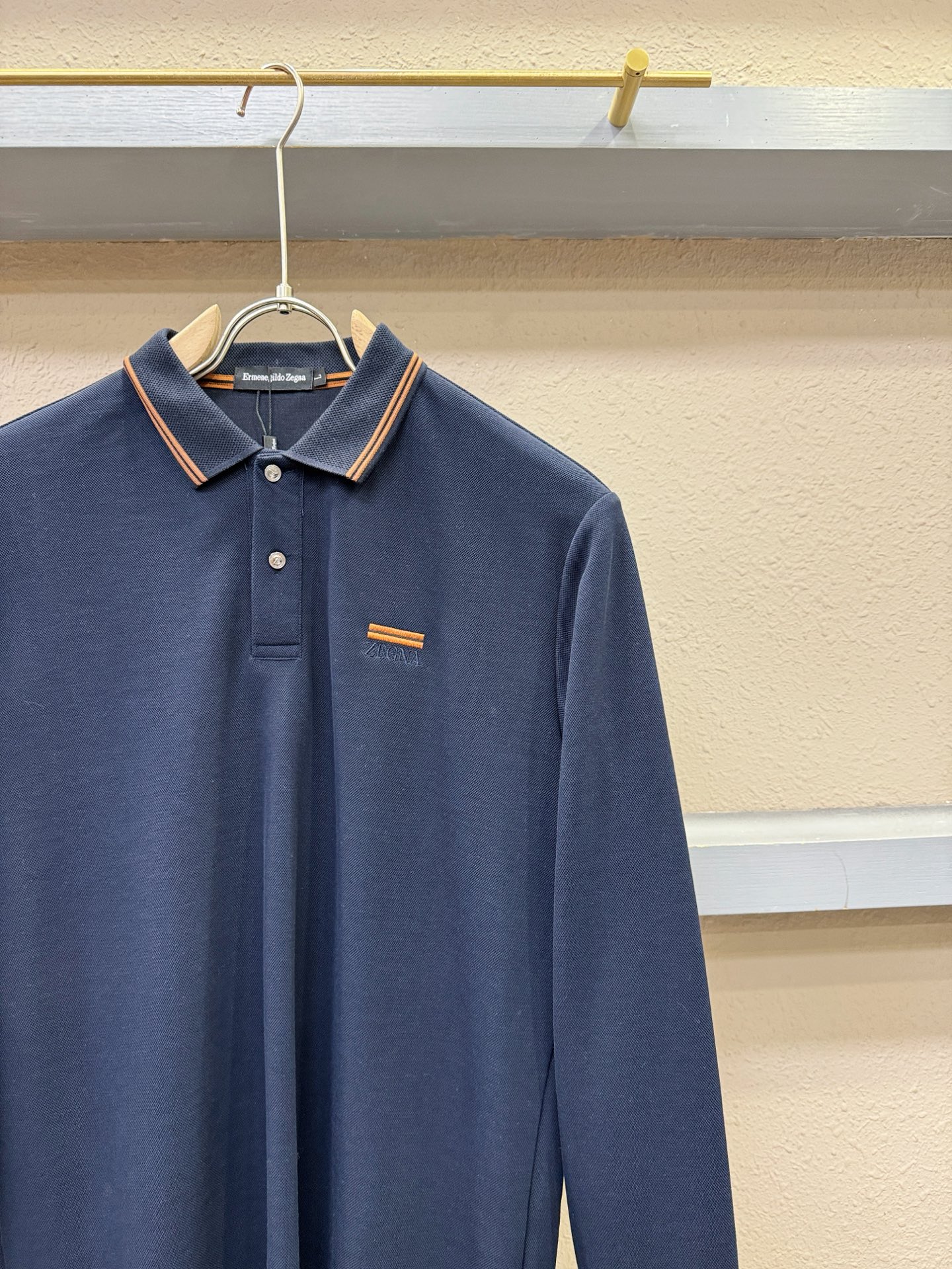 Ermenegildo Zeg*a杰*亚 2025秋冬新品，官网同步 经典大气百搭Polo领长袖T恤，顶