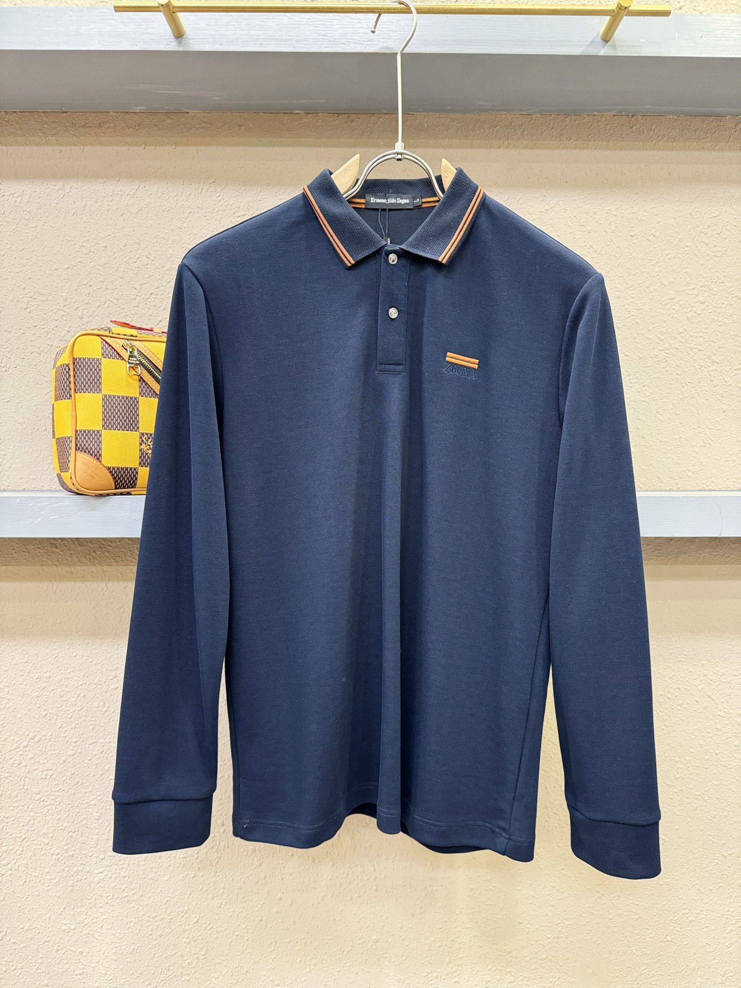 Ermenegildo Zeg*a杰*亚 2025秋冬新品，官网同步 经典大气百搭Polo领长袖T恤，顶