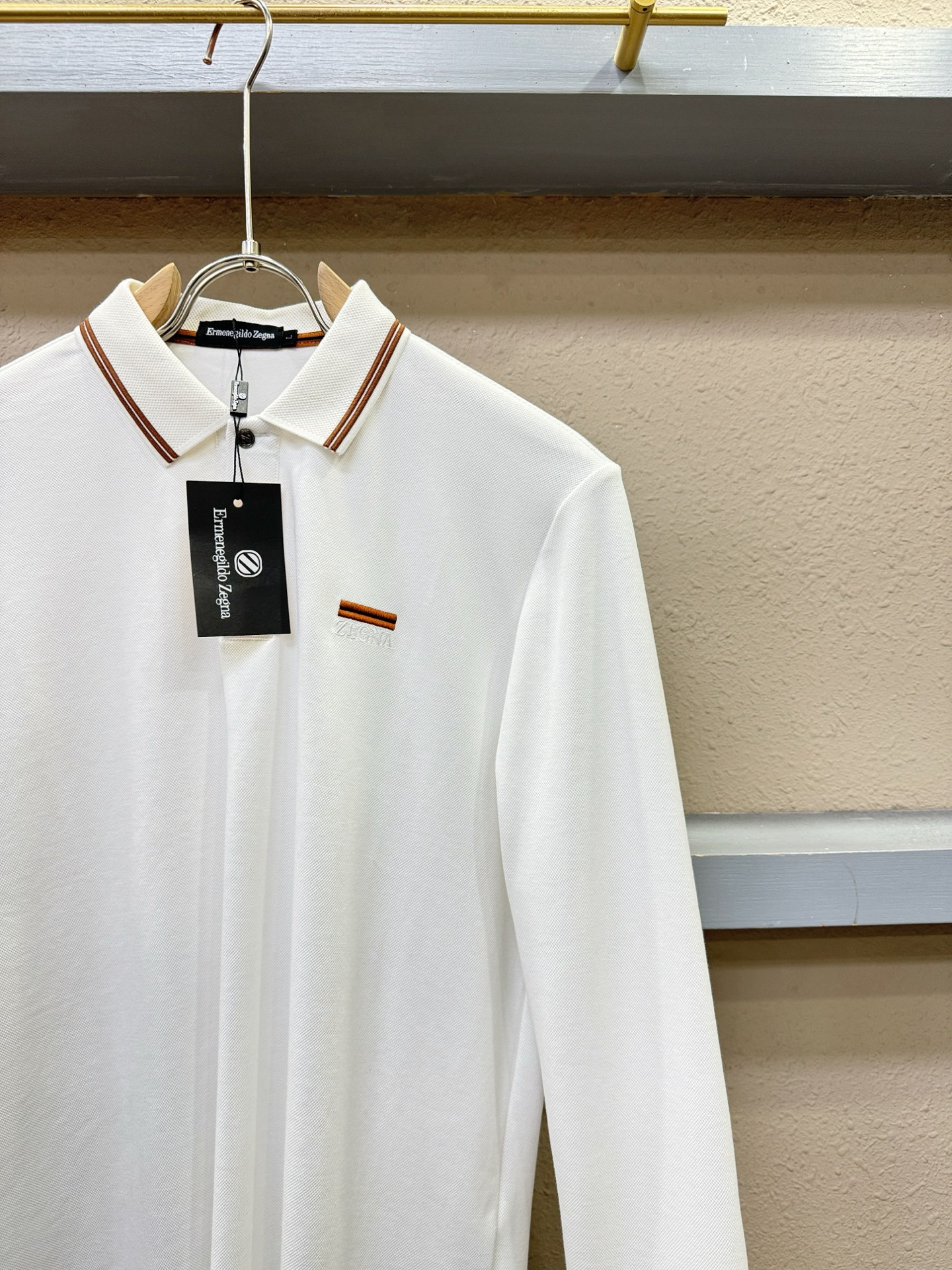 Ermenegildo Zeg*a杰*亚 2025秋冬新品，官网同步 经典大气百搭Polo领长袖T恤，顶