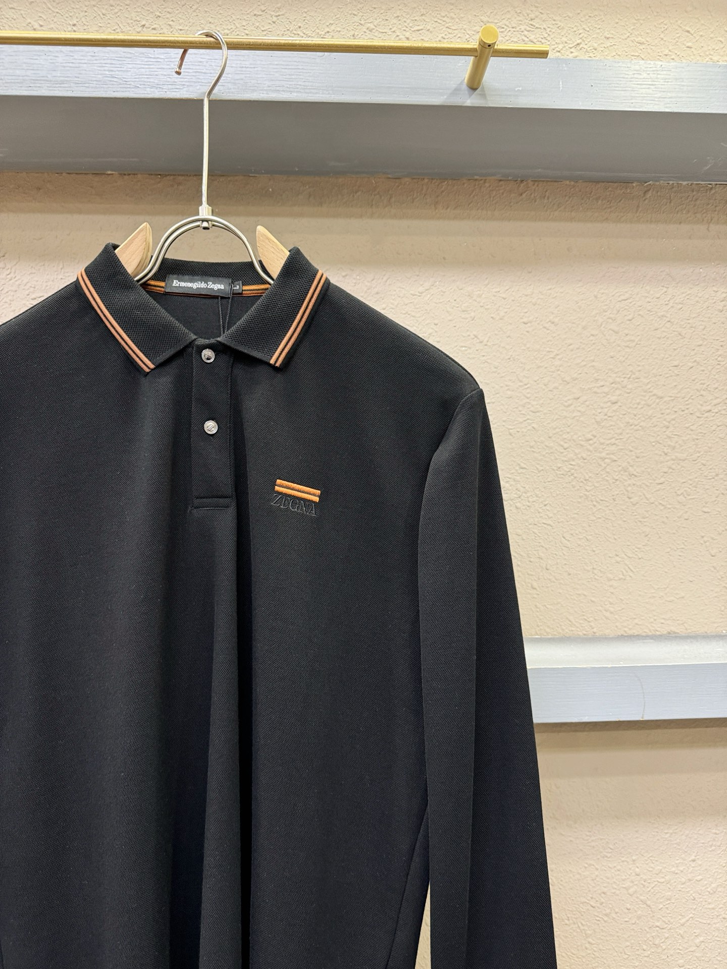 Ermenegildo Zeg*a杰*亚 2025秋冬新品，官网同步 经典大气百搭Polo领长袖T恤，顶