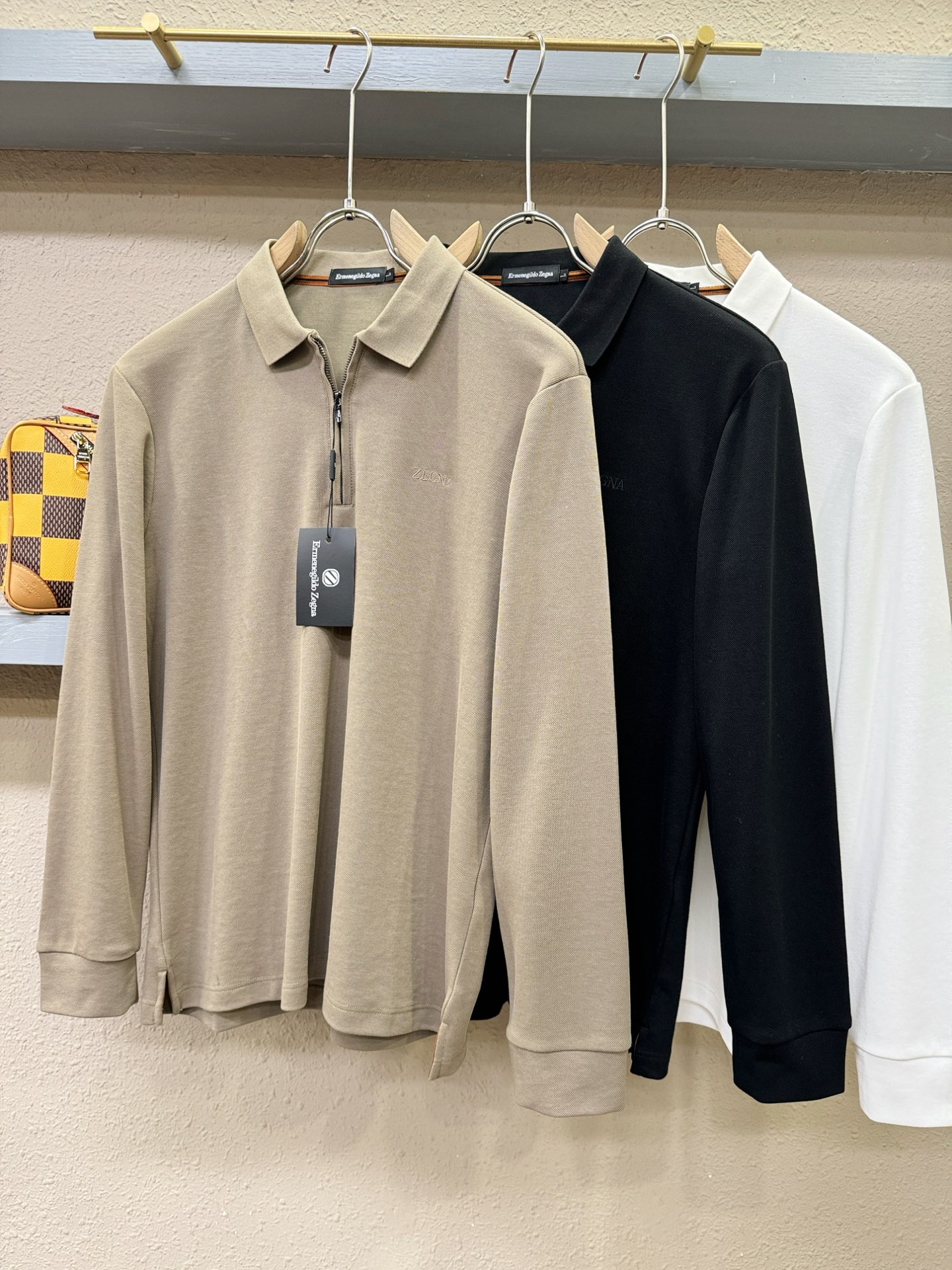 Ermenegildo Zeg*a杰*亚 2025秋冬新品，官网同步 经典大气百搭Polo领长袖T恤，顶