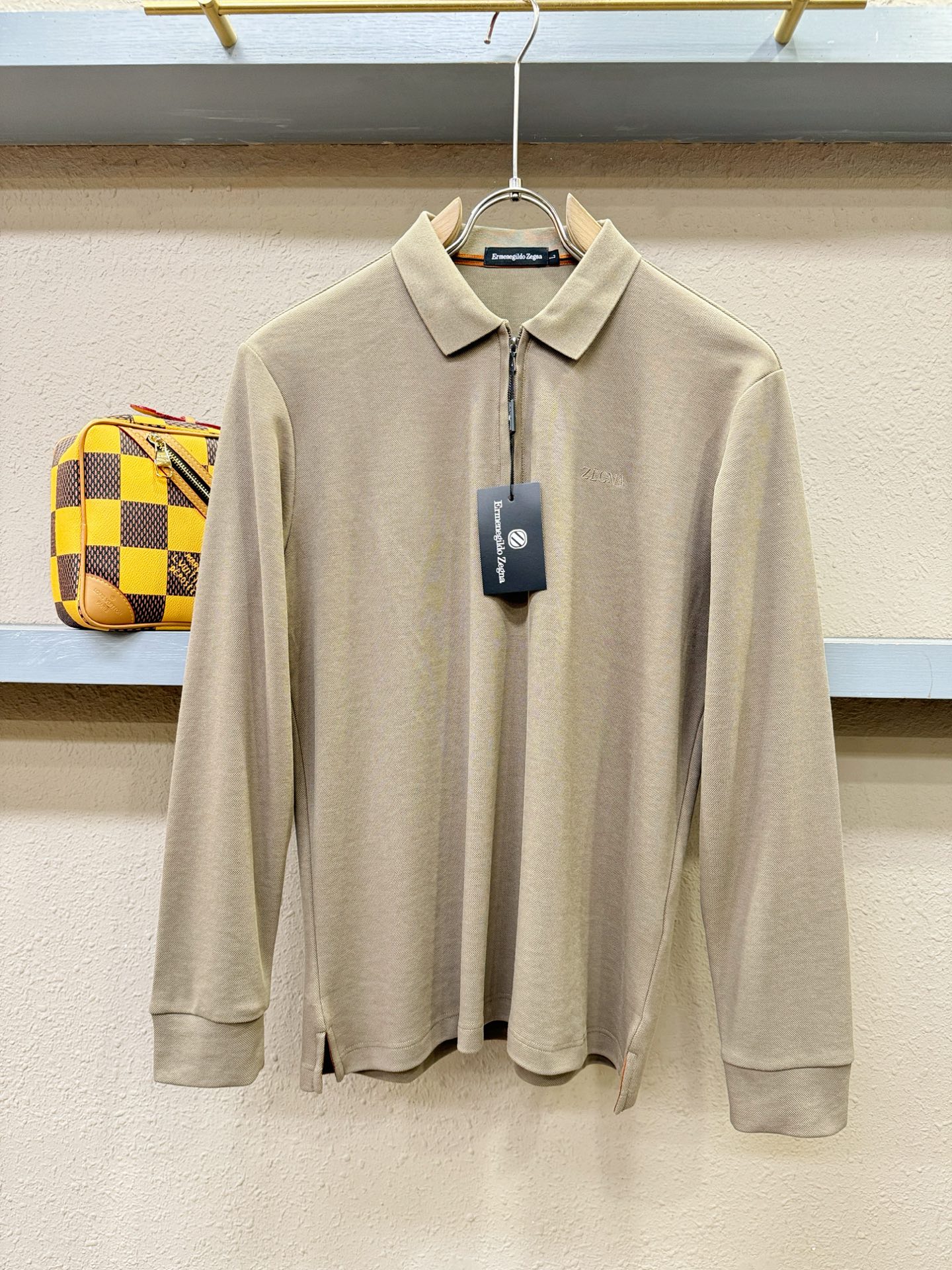 Ermenegildo Zeg*a杰*亚 2025秋冬新品，官网同步 经典大气百搭Polo领长袖T恤，顶