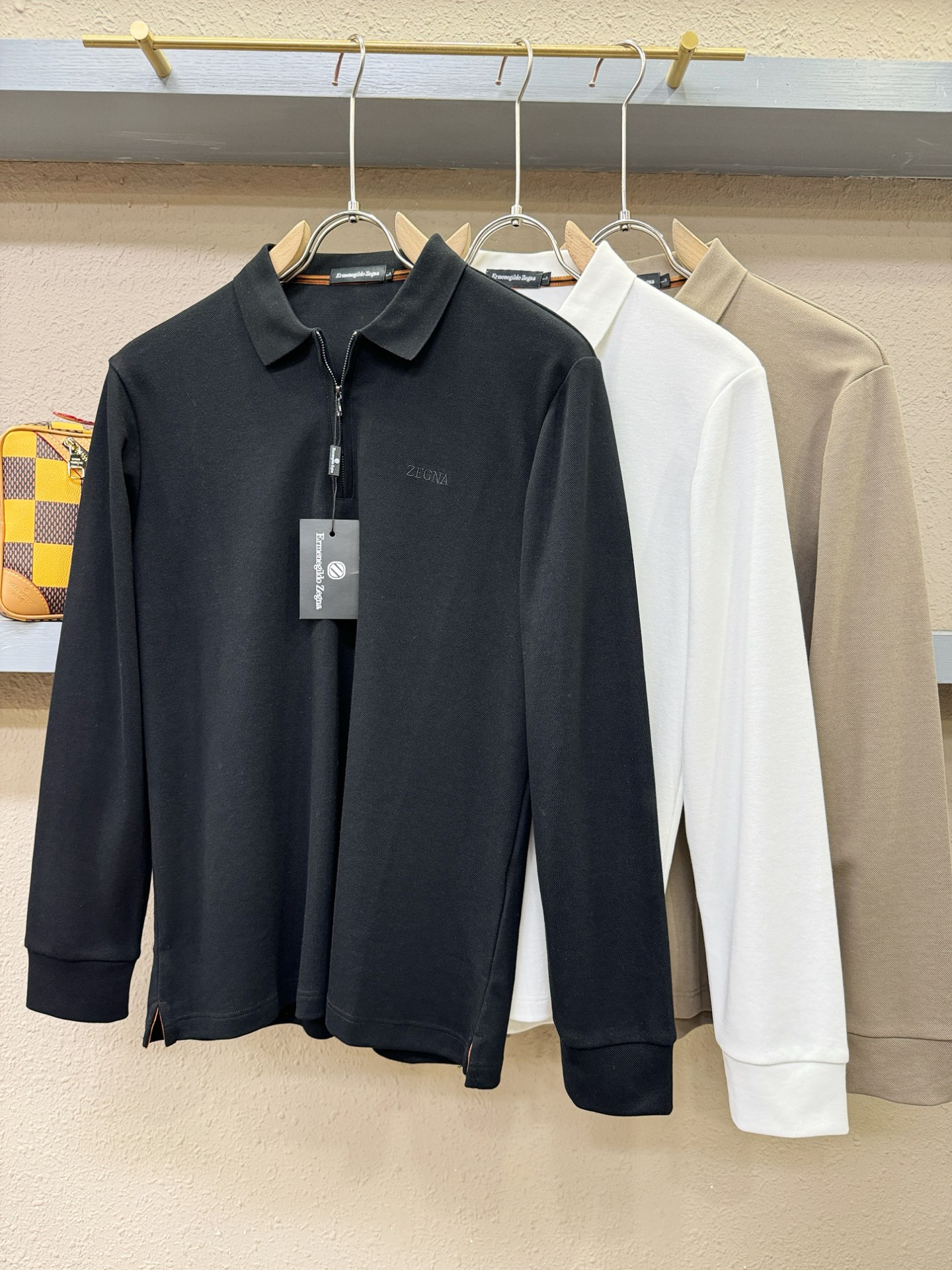 Ermenegildo Zeg*a杰*亚 2025秋冬新品，官网同步 经典大气百搭Polo领长袖T恤，顶