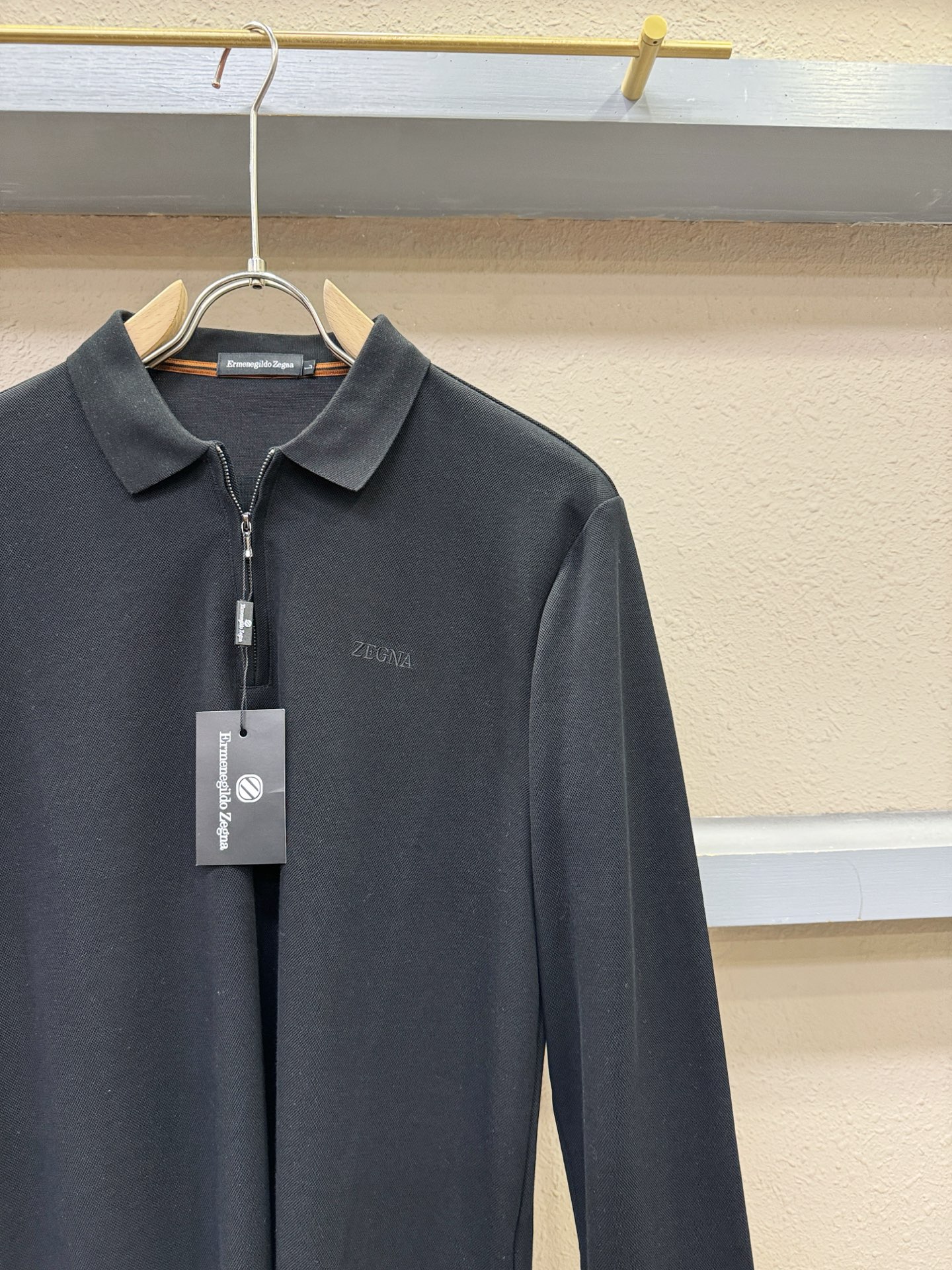 Ermenegildo Zeg*a杰*亚 2025秋冬新品，官网同步 经典大气百搭Polo领长袖T恤，顶