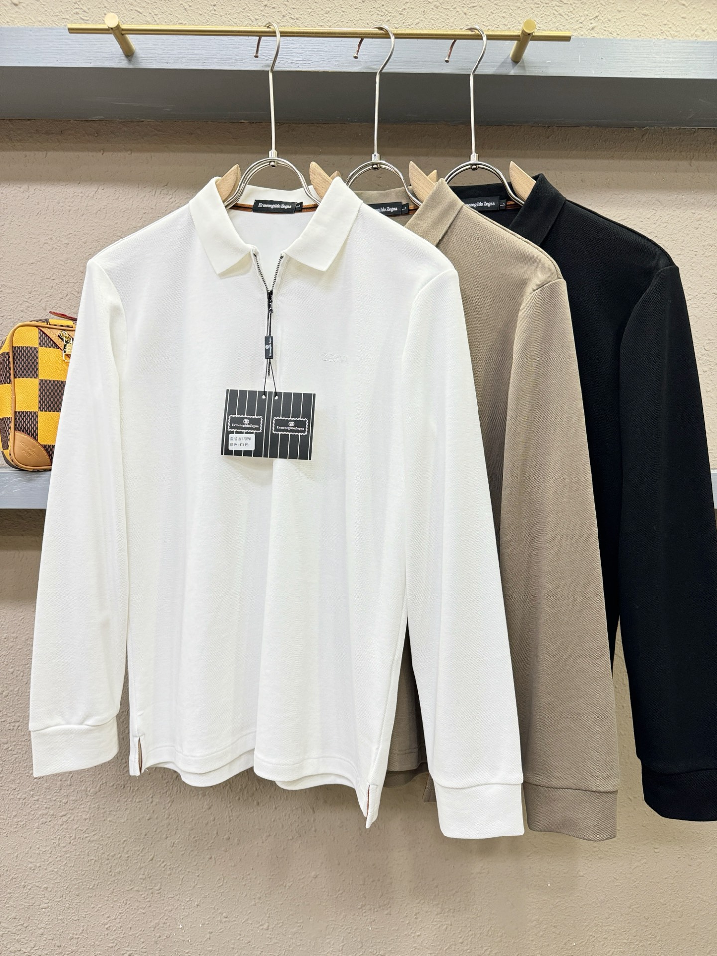 Ermenegildo Zeg*a杰*亚 2025秋冬新品，官网同步 经典大气百搭Polo领长袖T恤，顶
