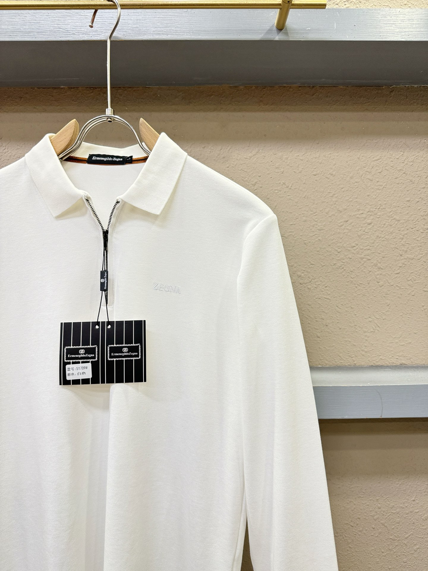 Ermenegildo Zeg*a杰*亚 2025秋冬新品，官网同步 经典大气百搭Polo领长袖T恤，顶