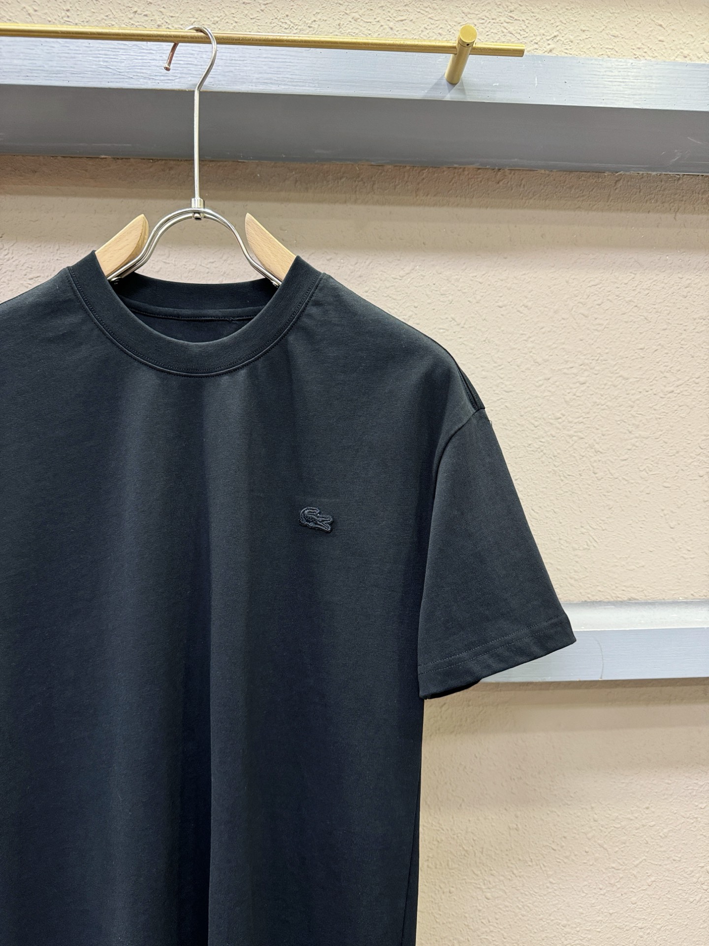 LACOSTE 2026新款短袖T恤！走秀图案时尚休闲短袖T恤衫！设计logo设计！极具设计精选客供面料