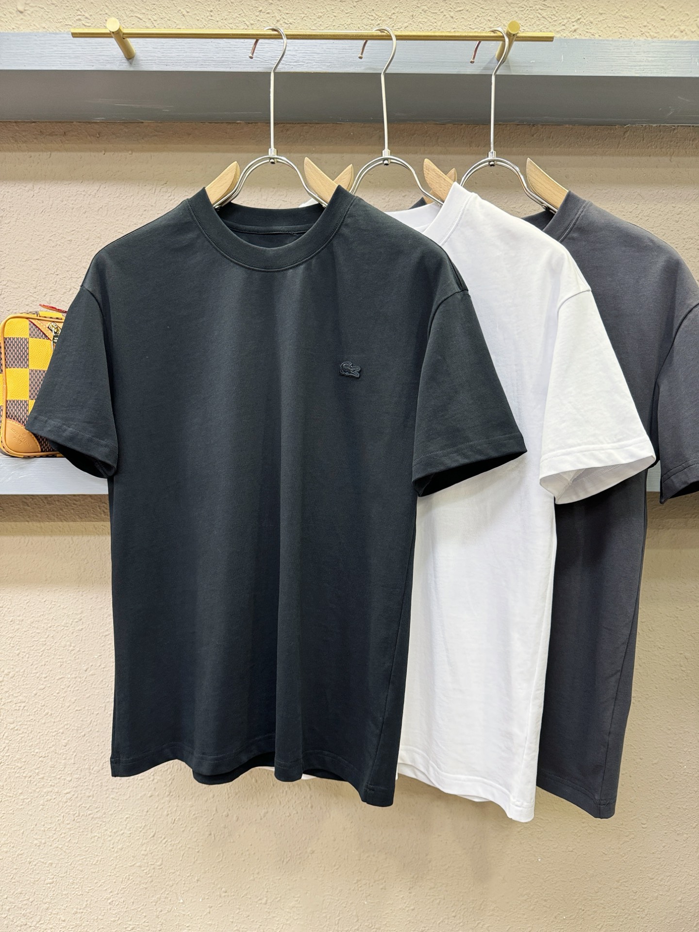 LACOSTE 2026新款短袖T恤！走秀图案时尚休闲短袖T恤衫！设计logo设计！极具设计精选客供面料