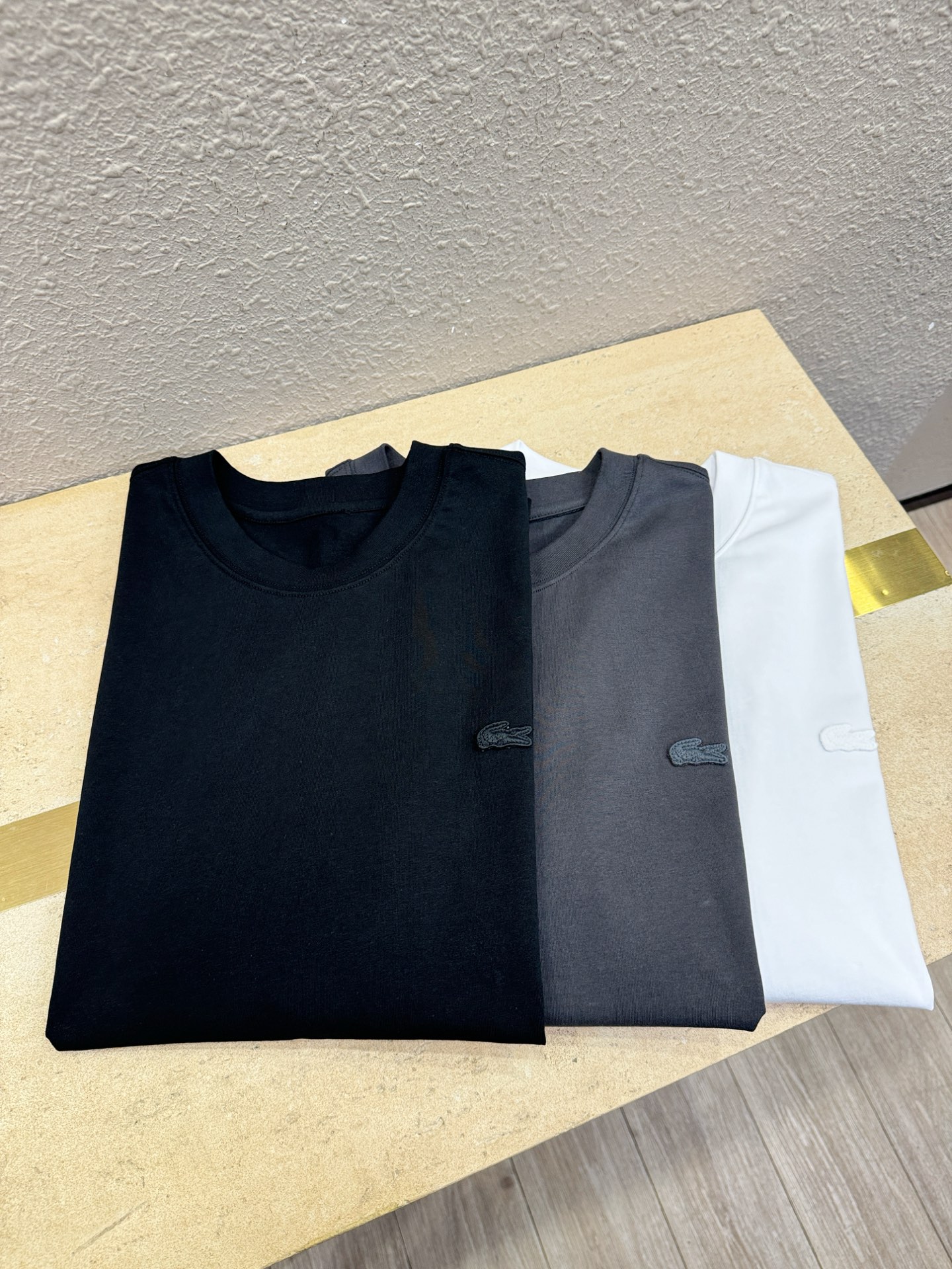 LACOSTE 2026新款短袖T恤！走秀图案时尚休闲短袖T恤衫！设计logo设计！极具设计精选客供面料