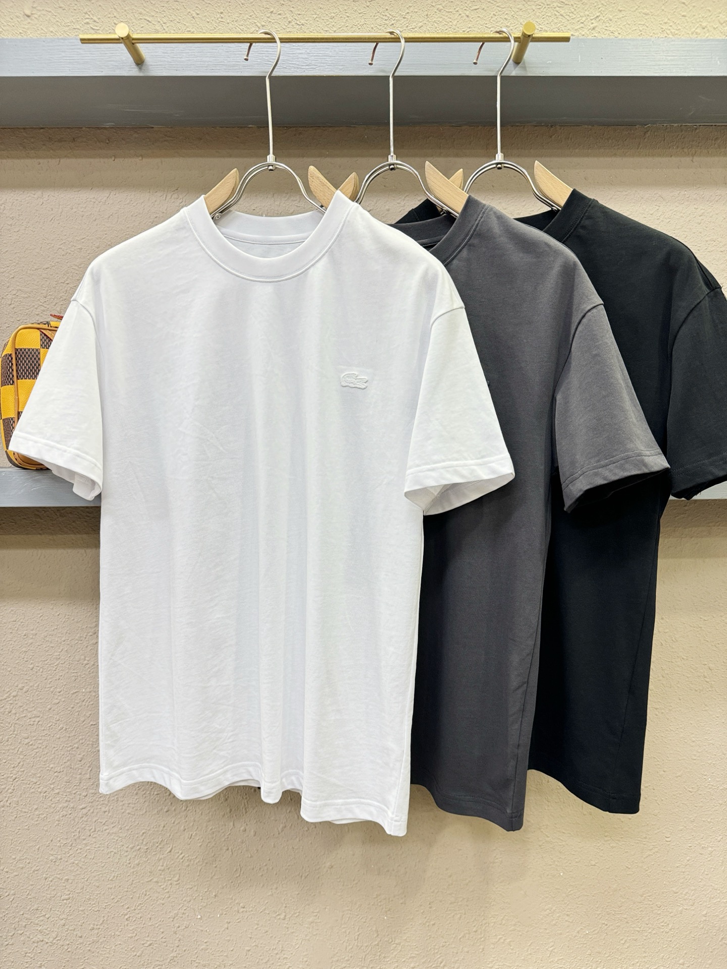 LACOSTE 2026新款短袖T恤！走秀图案时尚休闲短袖T恤衫！设计logo设计！极具设计精选客供面料