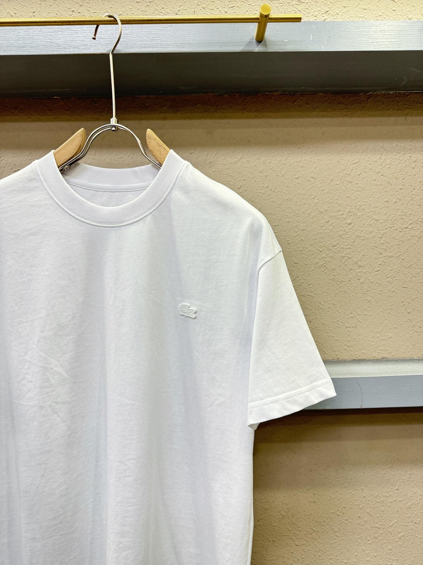 LACOSTE 2026新款短袖T恤！走秀图案时尚休闲短袖T恤衫！设计logo设计！极具设计精选客供面料