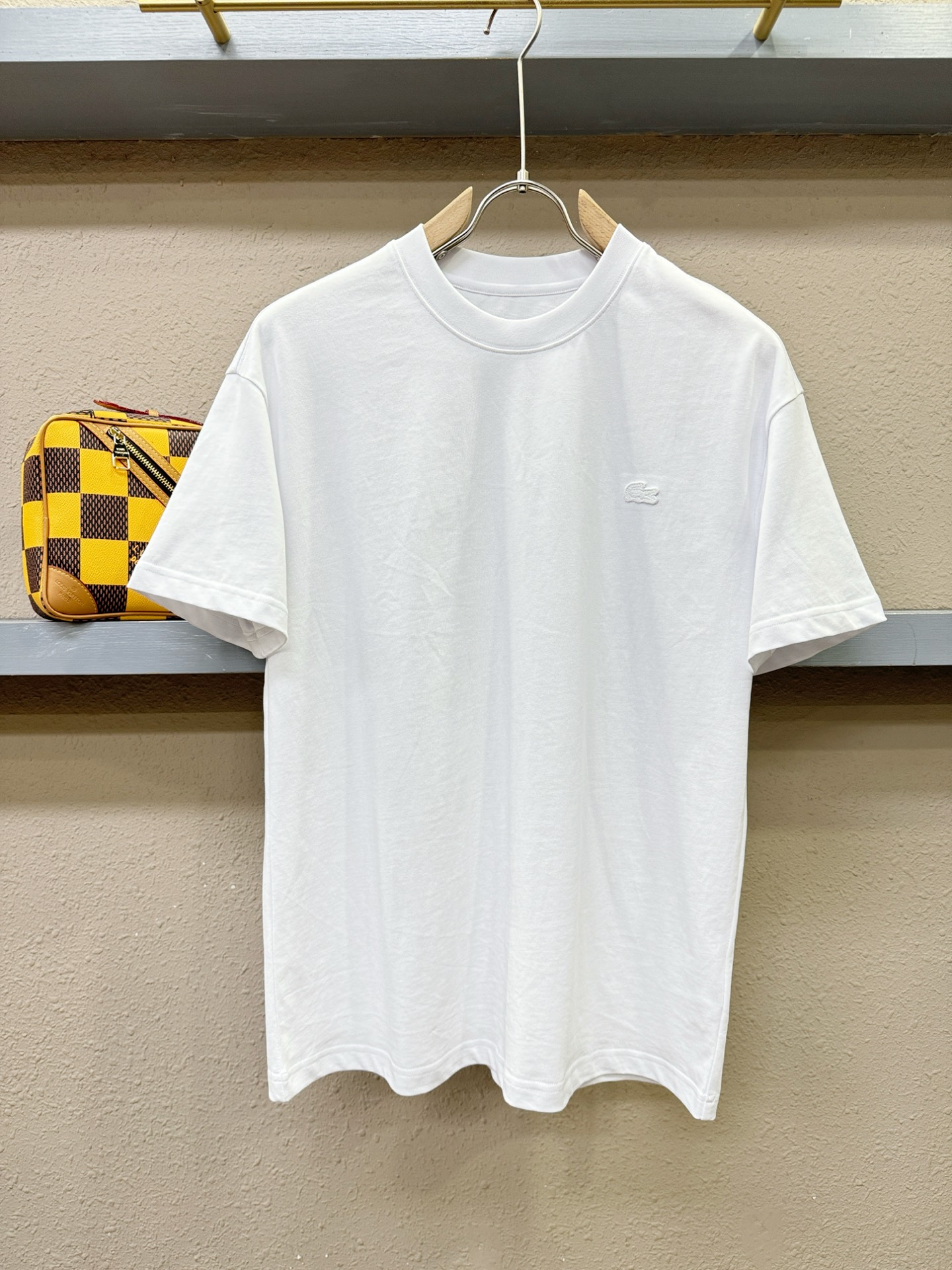 LACOSTE 2026新款短袖T恤！走秀图案时尚休闲短袖T恤衫！设计logo设计！极具设计精选客供面料