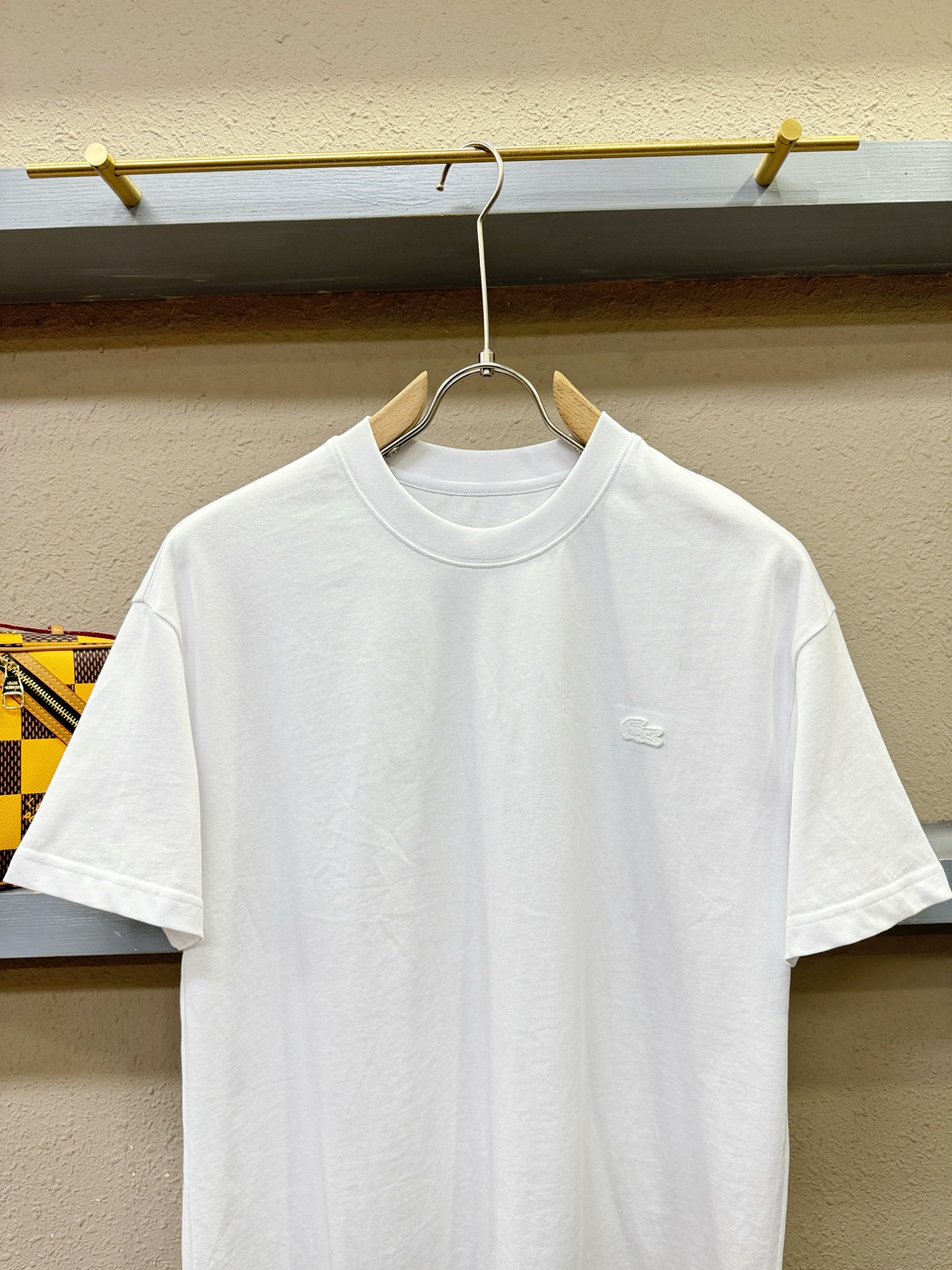LACOSTE 2026新款短袖T恤！走秀图案时尚休闲短袖T恤衫！设计logo设计！极具设计精选客供面料