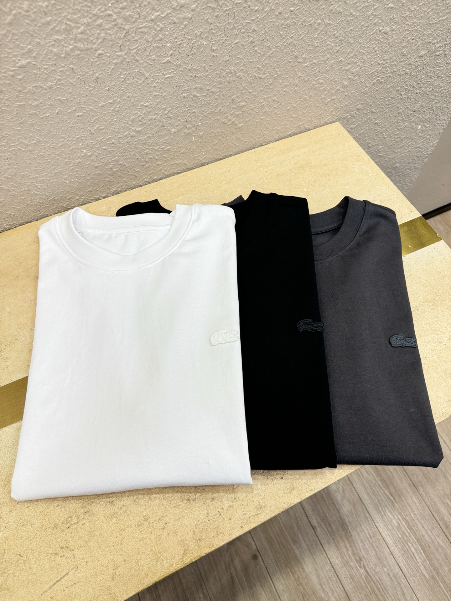 LACOSTE 2026新款短袖T恤！走秀图案时尚休闲短袖T恤衫！设计logo设计！极具设计精选客供面料