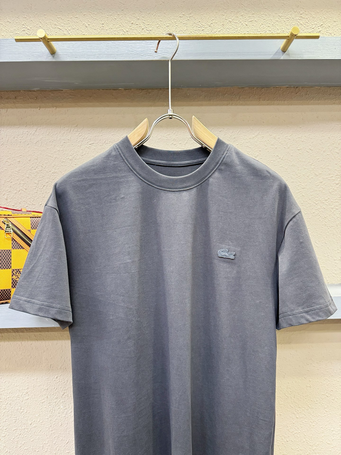 LACOSTE 2026新款短袖T恤！走秀图案时尚休闲短袖T恤衫！设计logo设计！极具设计精选客供面料