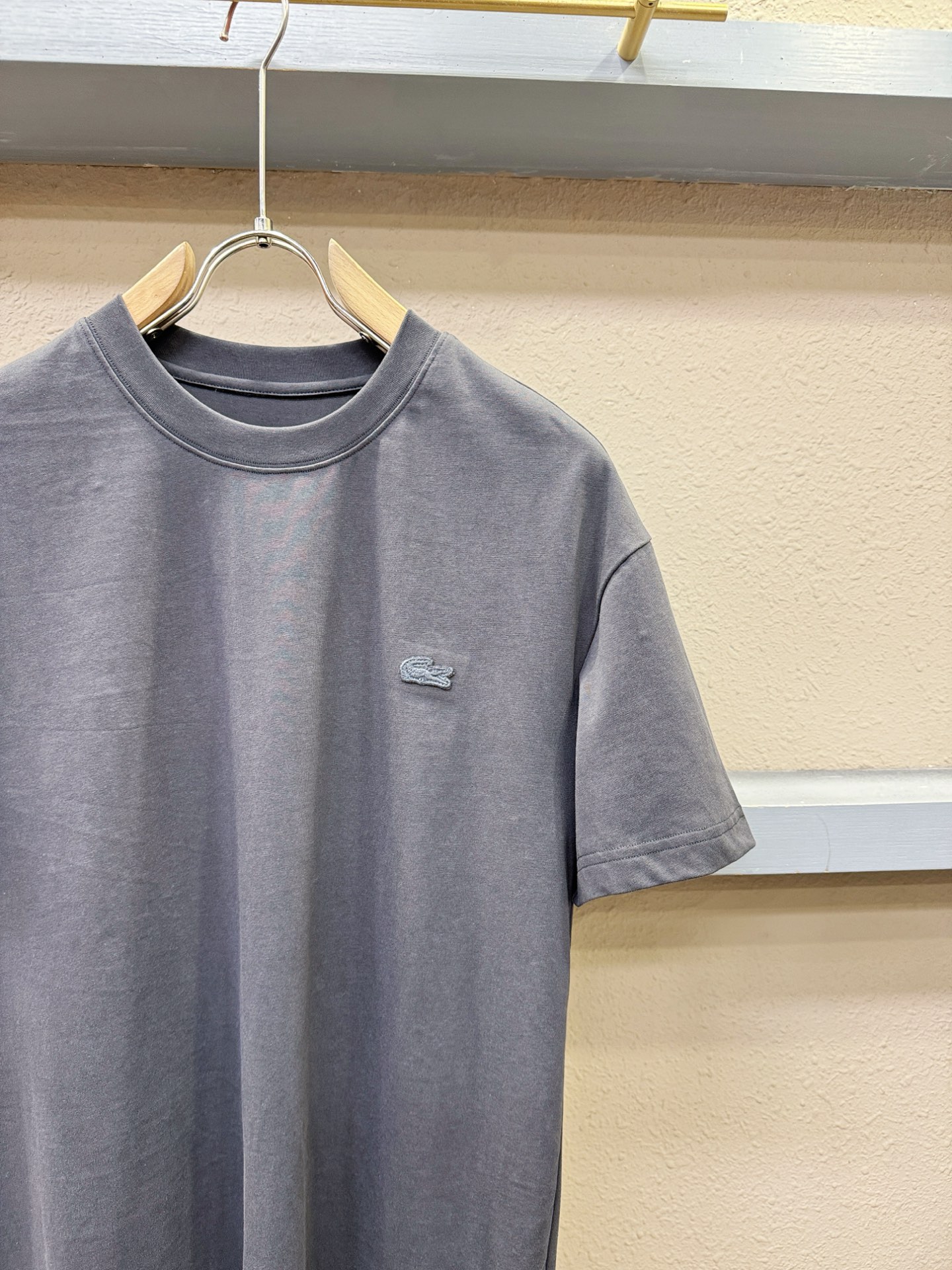 LACOSTE 2026新款短袖T恤！走秀图案时尚休闲短袖T恤衫！设计logo设计！极具设计精选客供面料