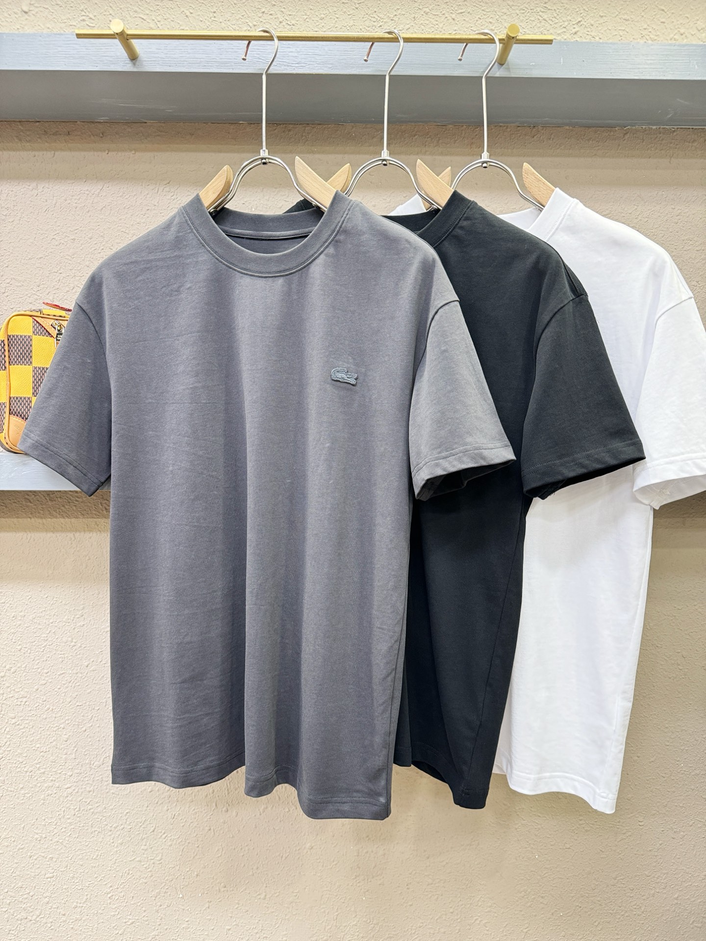 LACOSTE 2026新款短袖T恤！走秀图案时尚休闲短袖T恤衫！设计logo设计！极具设计精选客供面料