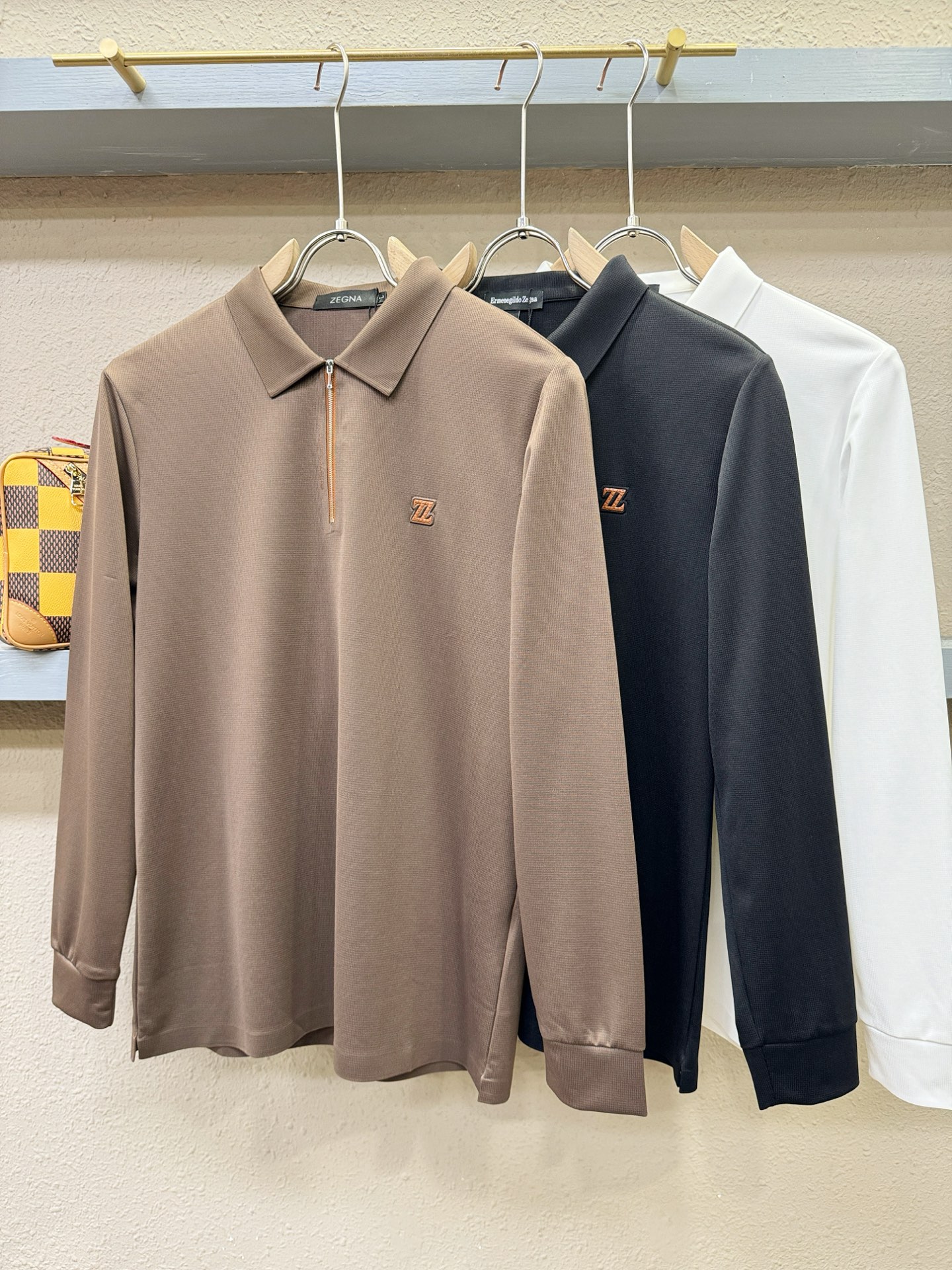 Ermenegildo Zeg*a杰*亚 2025秋冬新品，官网同步 经典大气百搭Polo领长袖T恤，顶