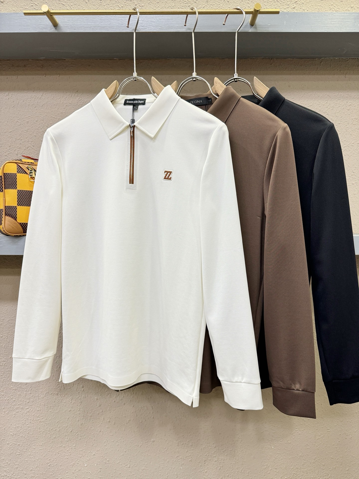Ermenegildo Zeg*a杰*亚 2025秋冬新品，官网同步 经典大气百搭Polo领长袖T恤，顶