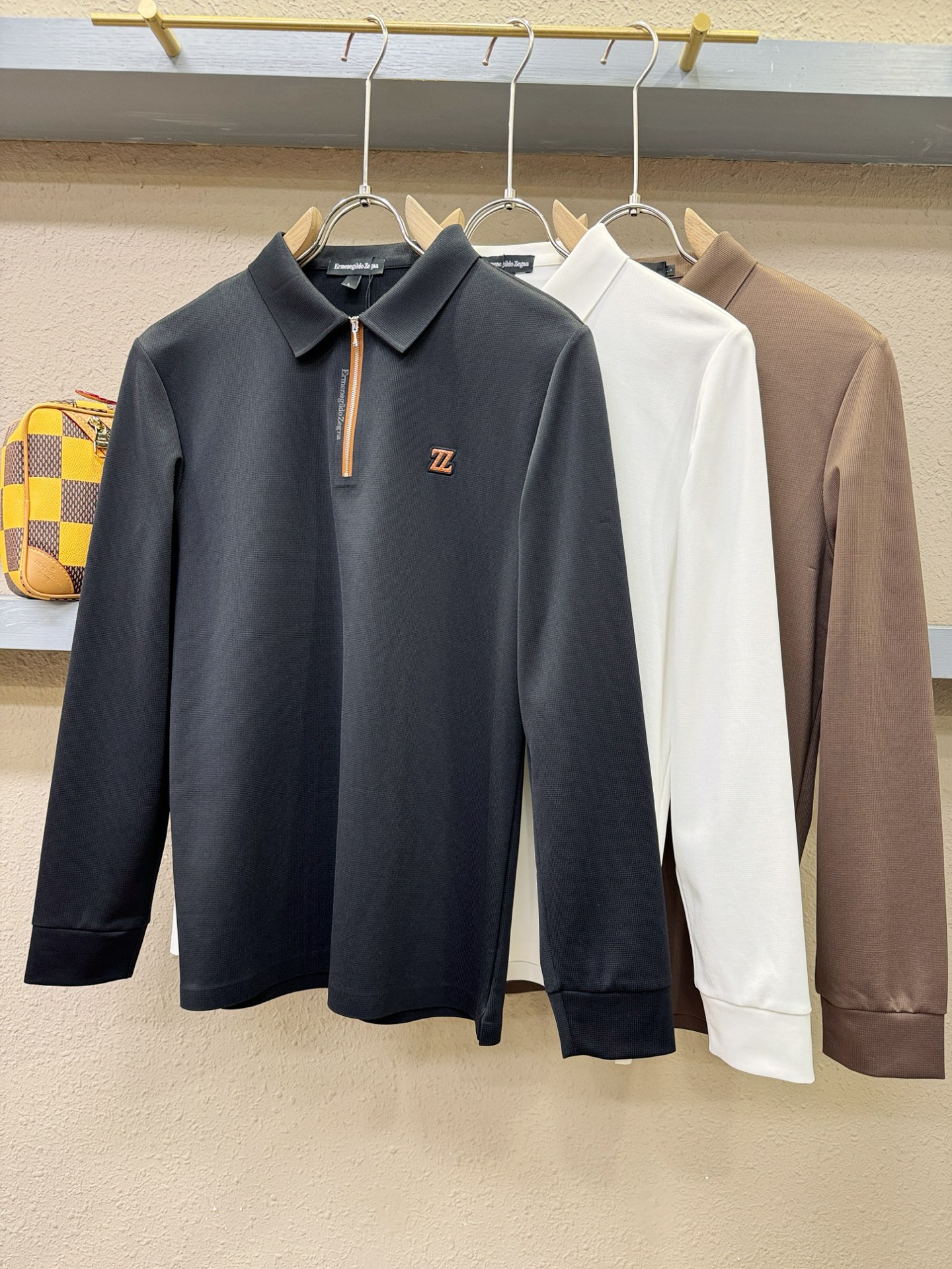 Ermenegildo Zeg*a杰*亚 2025秋冬新品，官网同步 经典大气百搭Polo领长袖T恤，顶