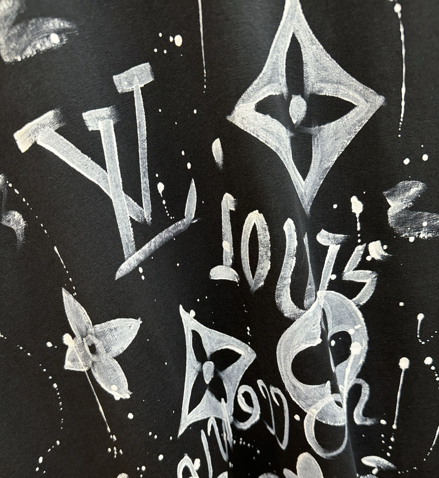 LV路易威登 2026新款短袖T恤！走秀图案时尚休闲短袖T恤衫！设计logo设计！极具设计精选客供面料，