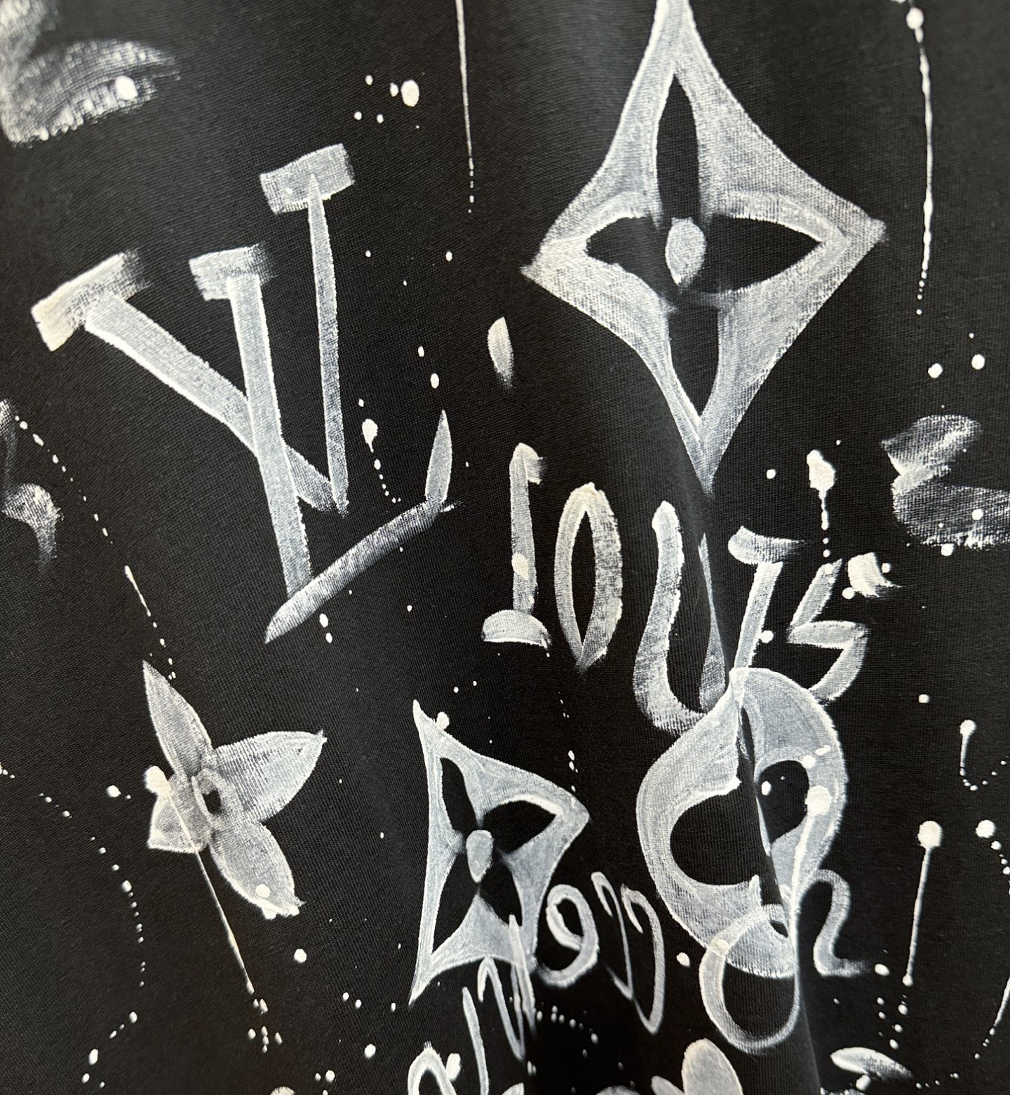 LV路易威登 2026新款短袖T恤！走秀图案时尚休闲短袖T恤衫！设计logo设计！极具设计精选客供面料，