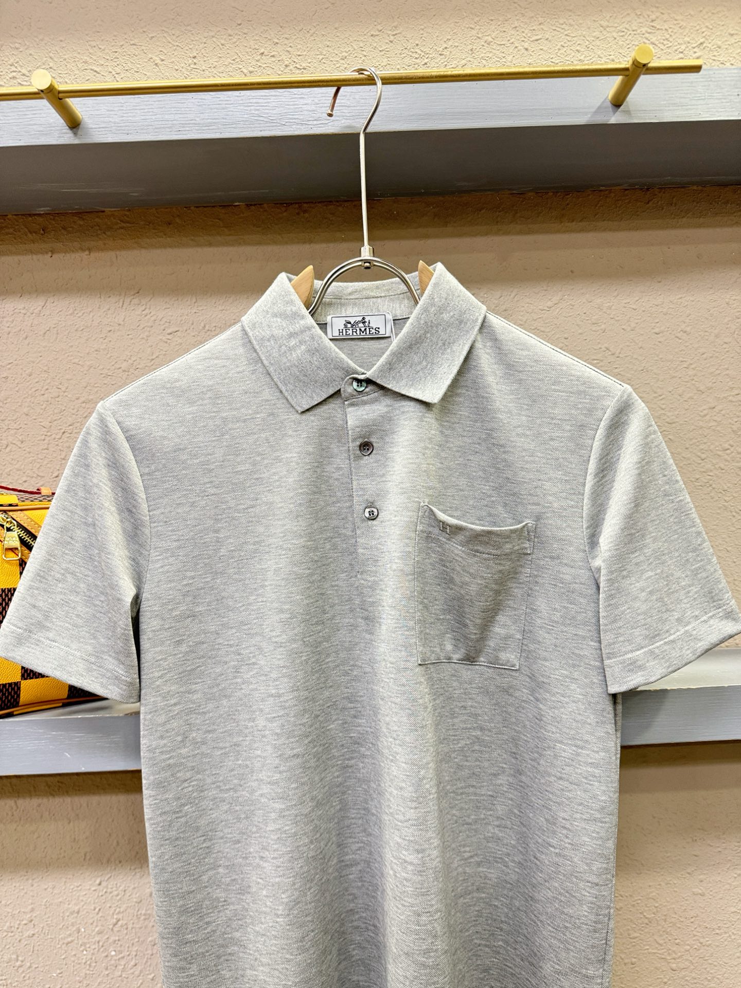 Hermès爱马仕 2026官方新款 专柜同步上市 男士翻领短袖POLO衫，高端主线系列，进口珠地丝光棉