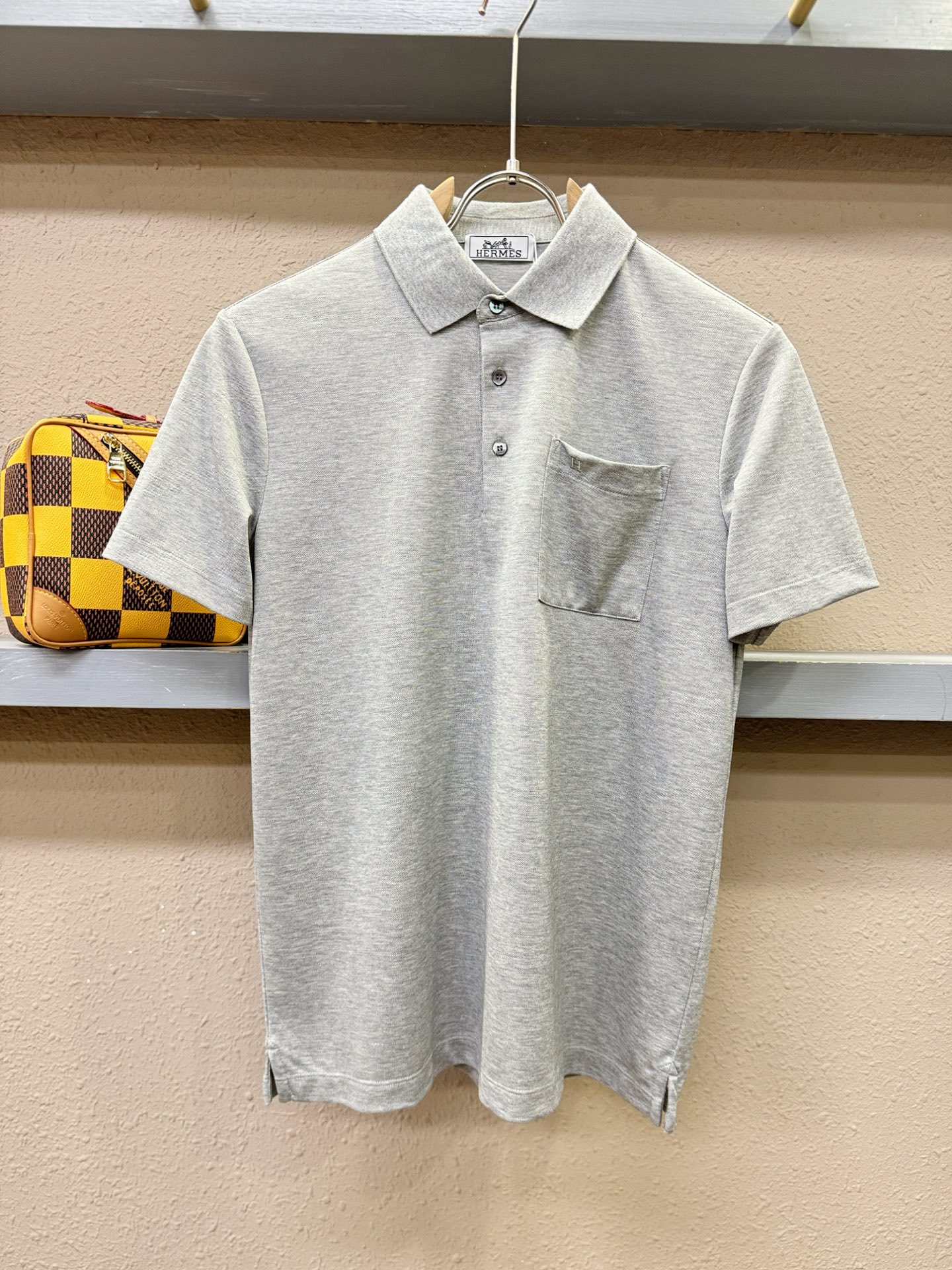 Hermès爱马仕 2026官方新款 专柜同步上市 男士翻领短袖POLO衫，高端主线系列，进口珠地丝光棉