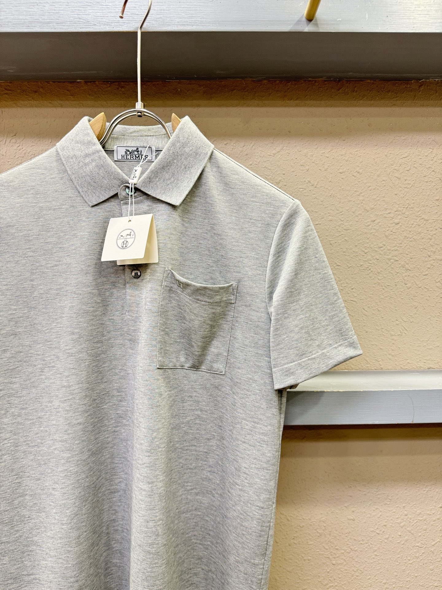 Hermès爱马仕 2026官方新款 专柜同步上市 男士翻领短袖POLO衫，高端主线系列，进口珠地丝光棉